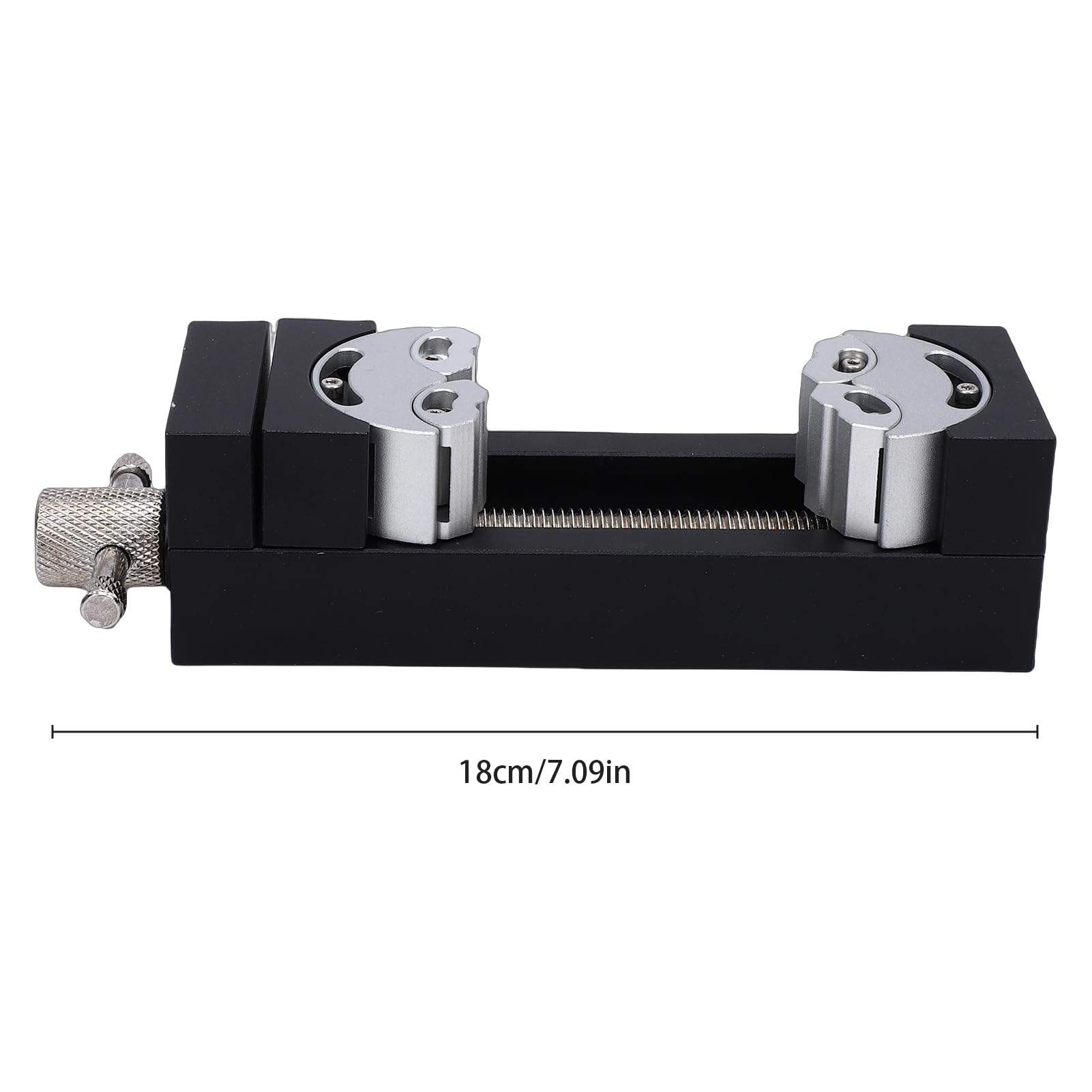 FTVOGUE Mini-Schraubstock, Kompakter, Robuster, Selbstjustierender Schraubstock aus CNC-gefräster Aluminiumlegierung mit L-Schlüssel für Heimwerker, Holzbearbeitung, (
