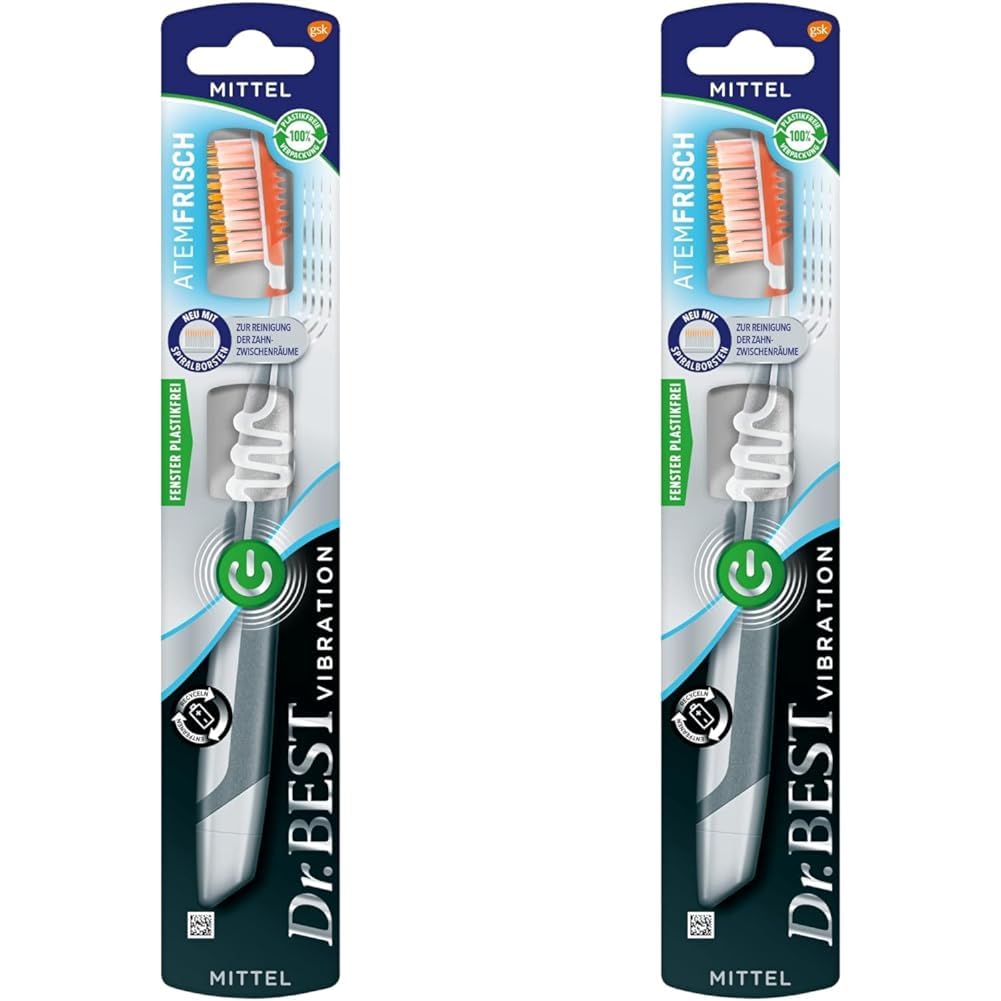 dr best vibration atemfrisch Dr.BEST Vibration Atemfrisch Zahnbürste, Mittel (1 Stück), für bis zu 50%  bessere Erreichbarkeit zwischen den Zähnen* (Packung mit 2) : Amazon.de:
