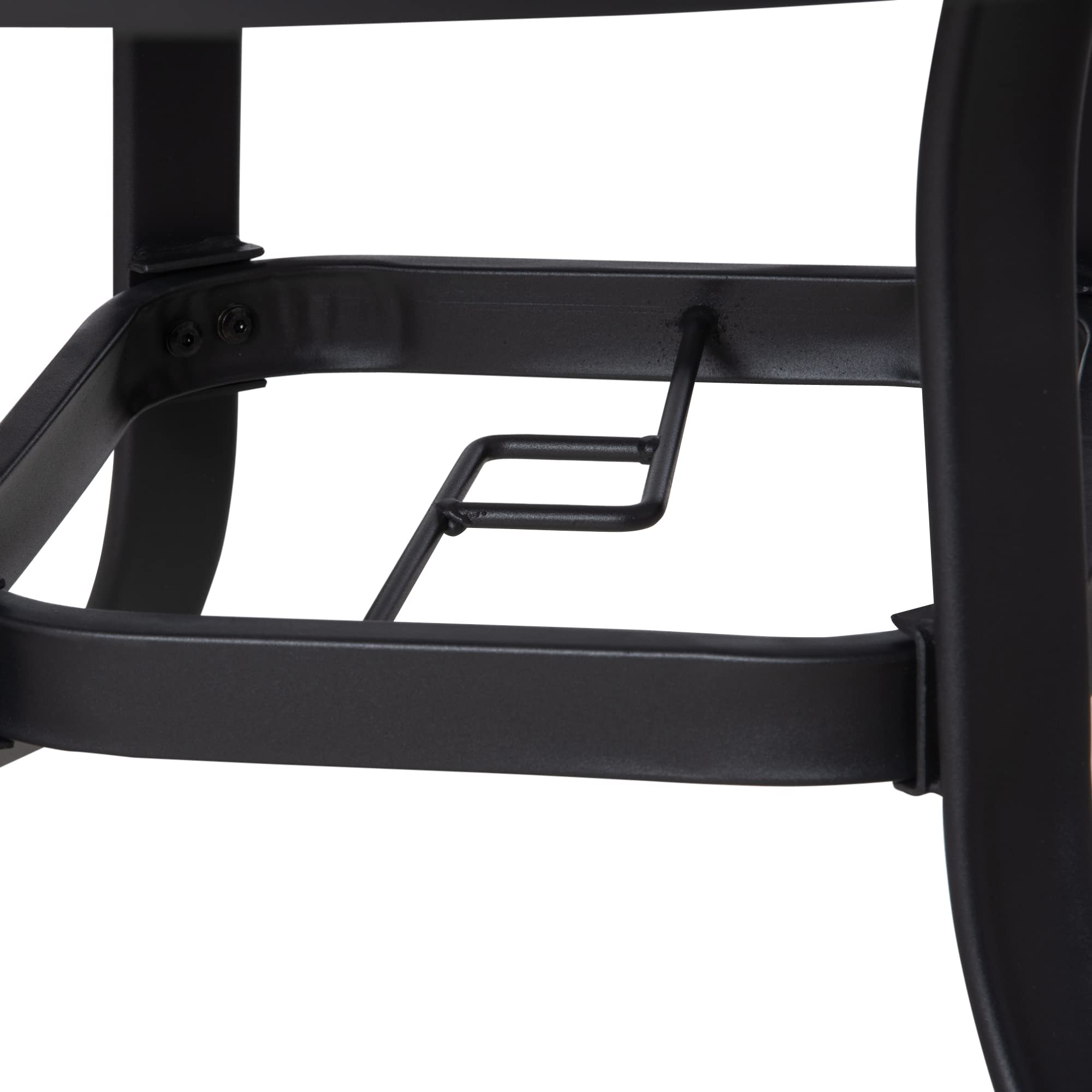 Outsunny Mesa de Cristal de Jardín con Agujero para Sombrilla Mesa para Comer Redonda con Marco de Acero para Exterior Terraza Balcón Ø106,5x71 cm Negro
