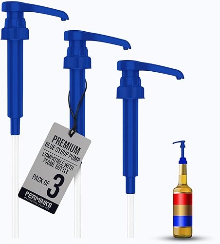 Miniatura 55 de Bomba de jarabe prémium compatible con botella Torani de 25.4 fl oz, jarabes Davinci, dispensador de jarabe sin derrames, sin obstrucciones