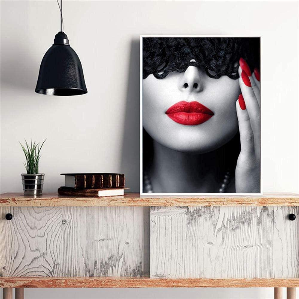 Stampa artistica Bacio con labbra rosse, decorazione murale funky (download digitale) - Italia