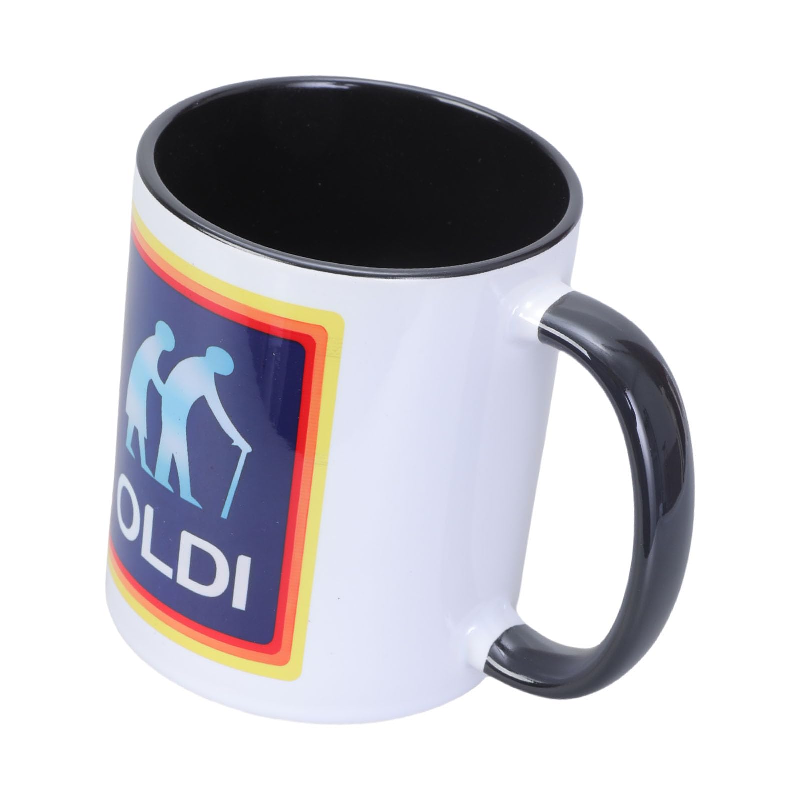 Tsophreniq Innovative 350ml Ceramic Coffee Cup with Handle Funny Drinkware for Adults Suitable for Teas Milk Beverages Ceramic Mug