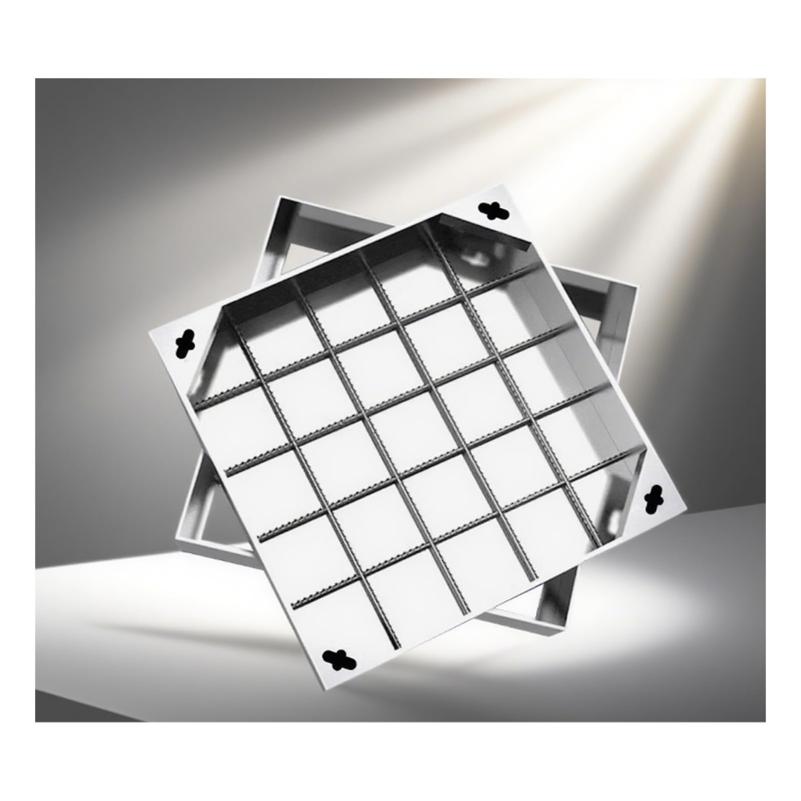 FCXWEVR Reced Stainless Steel Recessed Manhole CoverAntiAgingDesign for Stable LoadBearing Perfect for Inspect Chambers & Urban Infrastructure