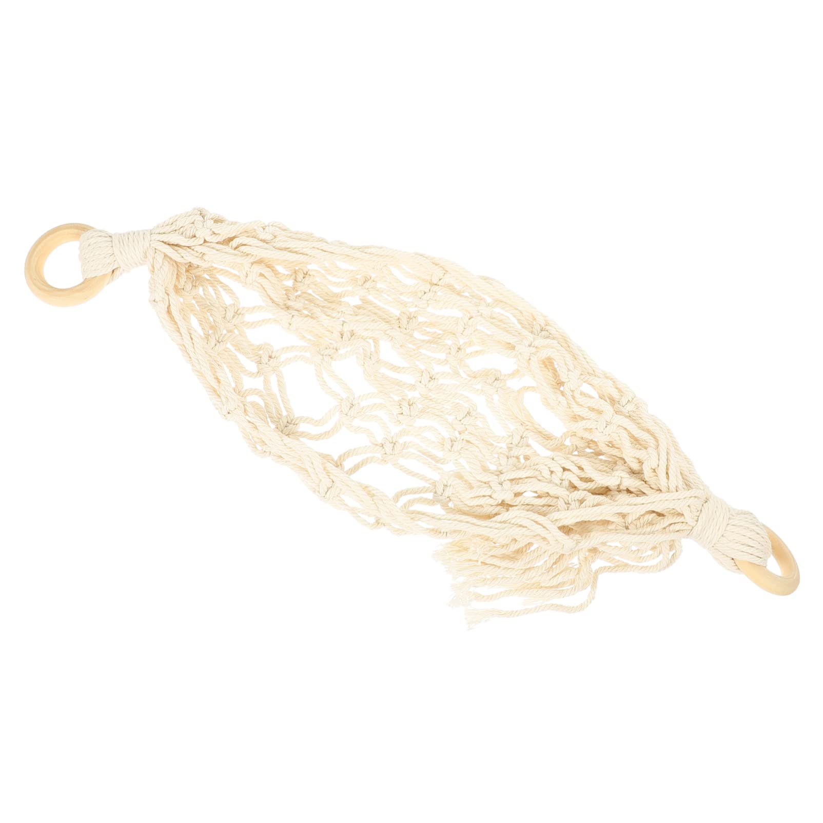 Cabilock 1 Set Rope Woven Fruit Hammock hanging fruit basket fruit hammock for kitchen under cabinet banana hammock fruit holder kitchen cabinets macrame kitchen hanging storage cotton rope