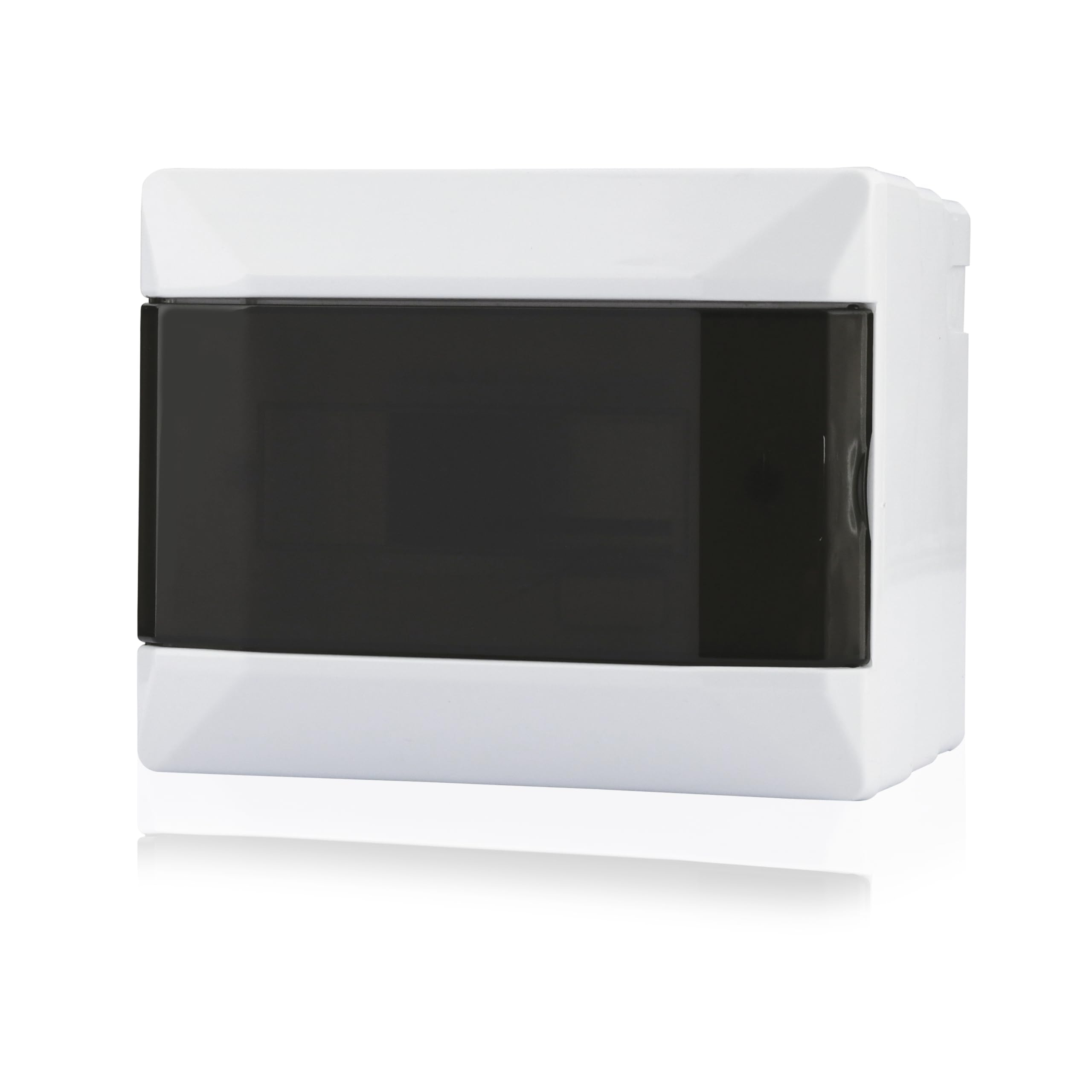 Lion Electric surface-mounted fuse box 2-6 modules | 1-row control cabinet white, distribution box cable entries with transparent door IP40, small distributor for switch electrical installation