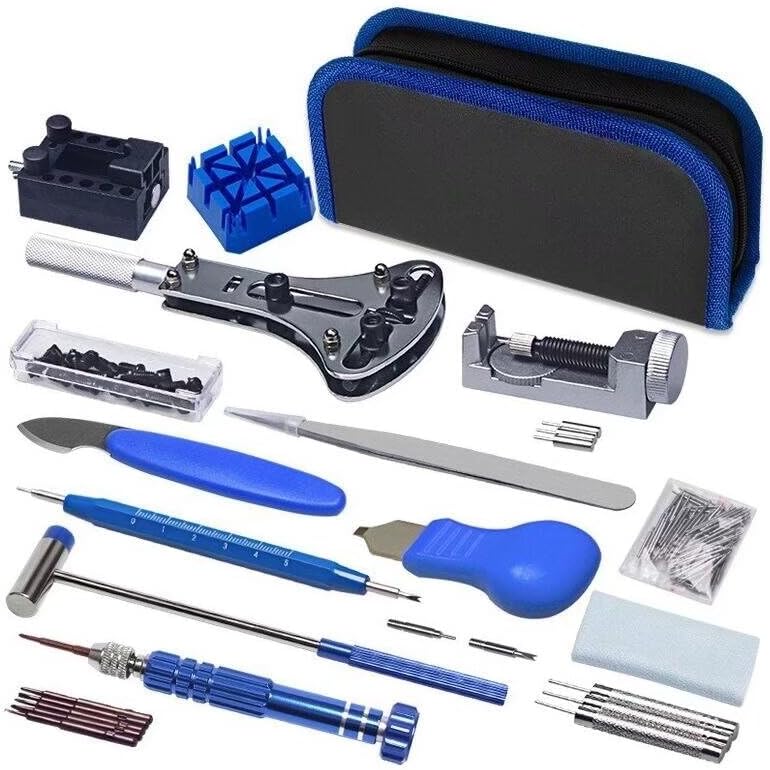 185pcs/set Watch Opener Repair Tool Kit Clock Pry Knife Screwdriver Pin Hammer Set Watchmaker Band Link Clockmaker Accessory