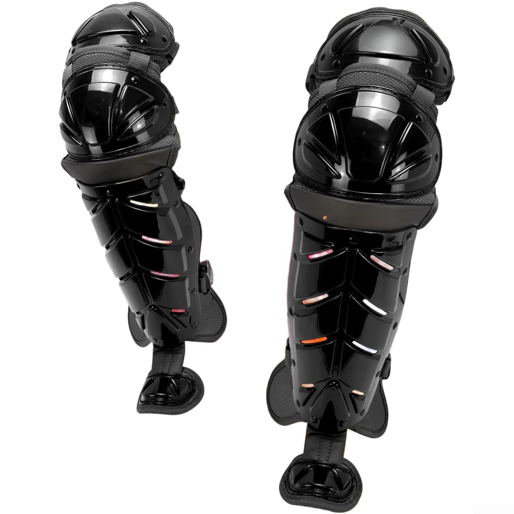 Softball/Baseball-Knie-Beinschutz, Vollflügel-Schienbeinschoner für Erwachsene und Jugendliche, Baseball-Softball-Sport, stoßfeste Schutzausrüstung, rutschfeste Passform