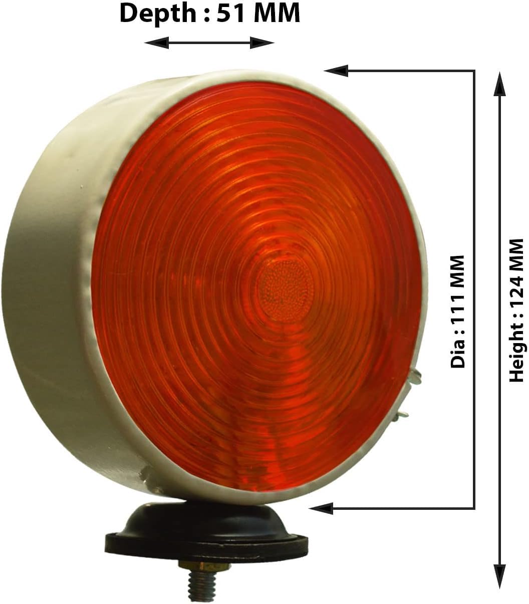 Set di luci Double Face 12v con Corpo Bianco Adatto per Camion rimorchio e Veicoli universali (Rosso)