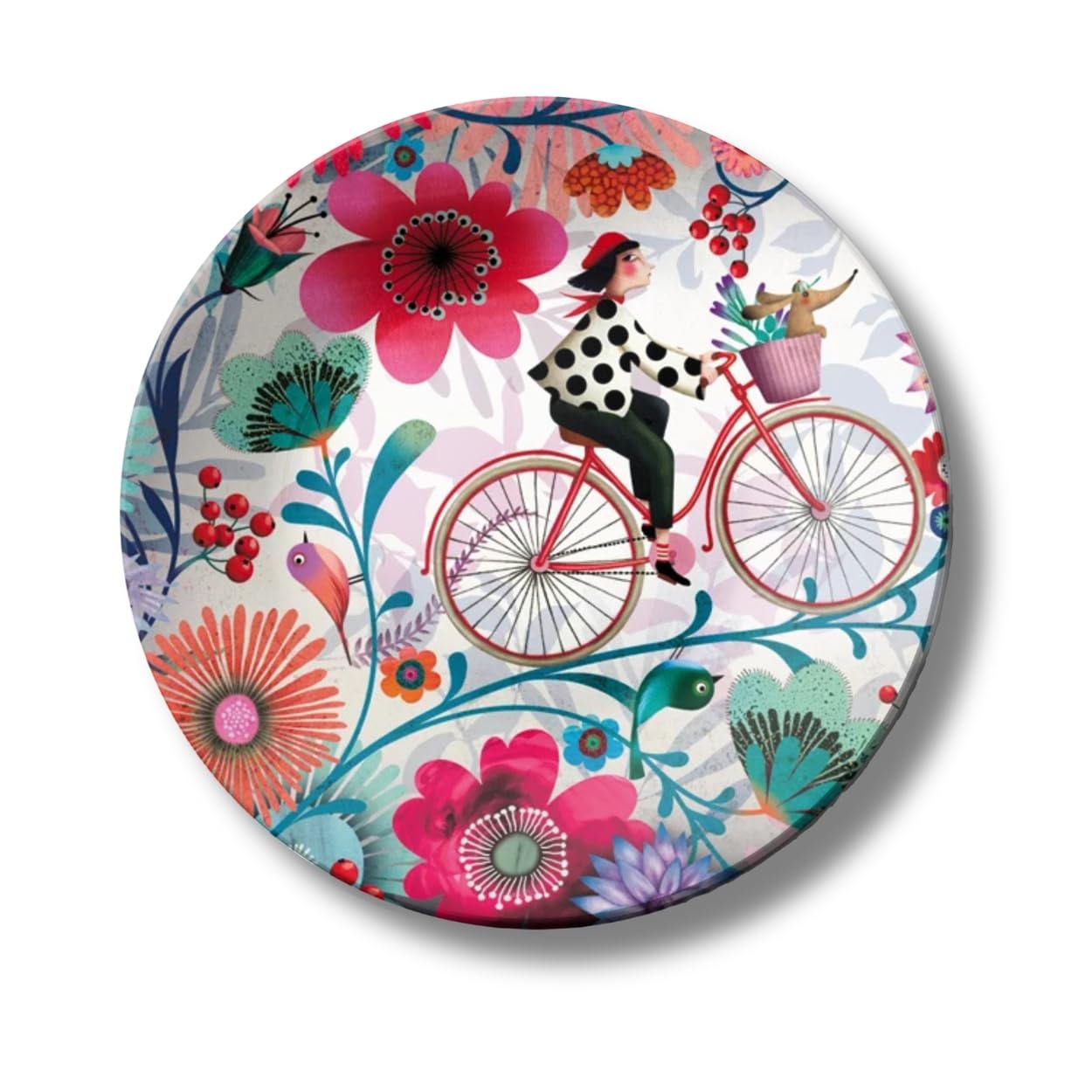 Adorvue Timeless Bloom Decorative Ceramic Wall Plate For Home Decoration | Wall Décor Items For Living Room, Bedroom, Kitchen, Office, Nursery, Hall, Restaurant, Café |House Interior Decoration 8 Inch-image-4