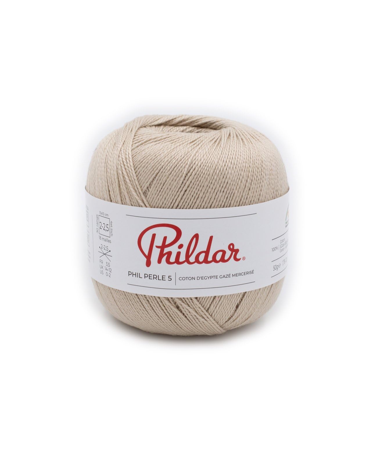 Lot De 5 Pelotes De Coton Perlé Phildar - Jaune Pâle, Idéal Pour Tricot & Crochet