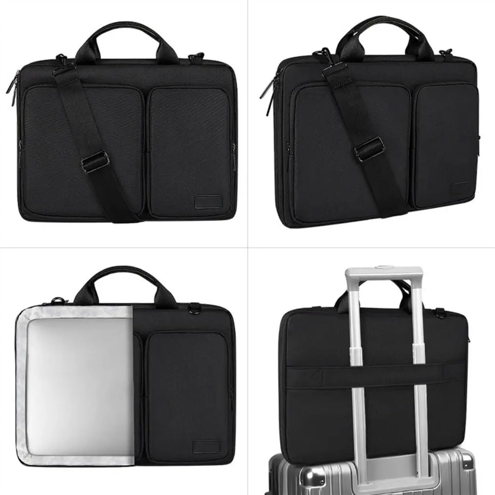 Torba na Laptopa Torba na laptopa o dużej pojemności 15,6 cala Wielofunkcyjna, odporna na wstrząsy teczka Prosta, modna teczka dojazdowa Torba na Laptop