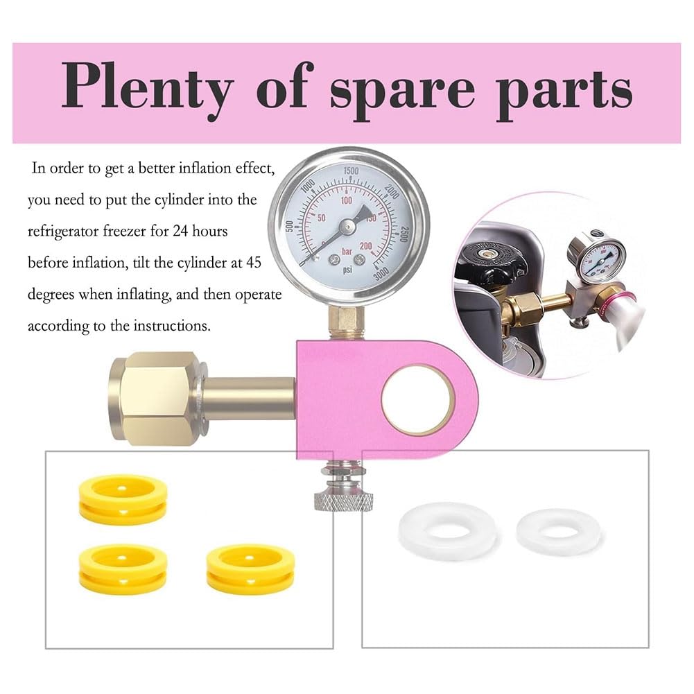 Adattatore di Ricarica Rapida CO2 W21.8-14, per Bombola di Co2 Rosa Soda Terra/Duo/Art, Adattatore per il Riempimento di Bombole di Co2 Rosa Soda