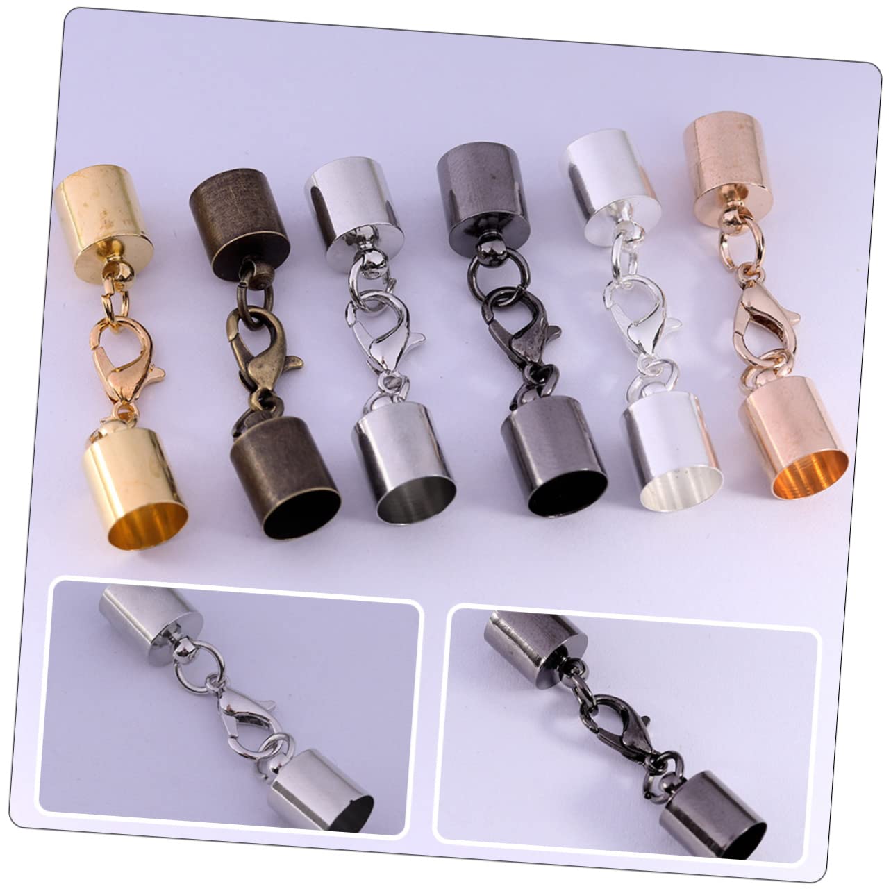 ARTIBETTER 3 Set Chiusure Moschettone Per Gioielli Fai Da Te Da Metallo Colori Variati Per Braccialetti E Collane Accessori Per Creazioni Diy Resistente E Duraturo Facile Da Usare 60 Pezzi*3