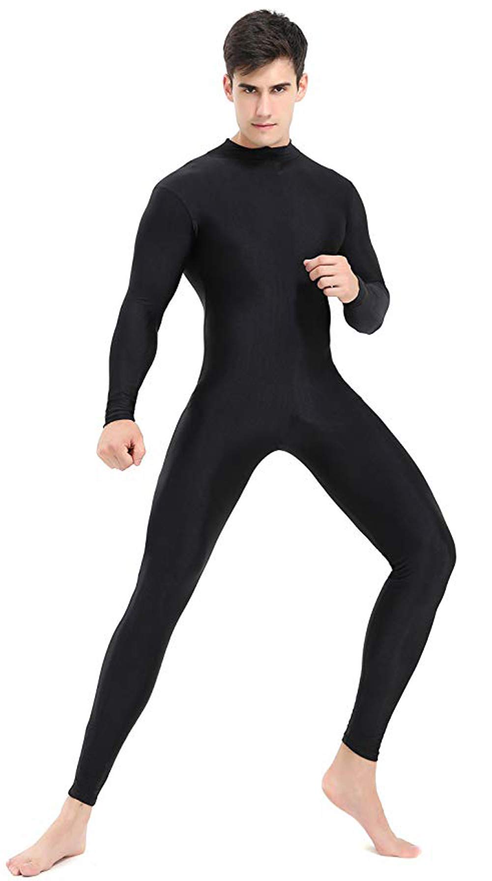 Speerise Mens Spandex Bodysuit Long Sleeve Unitard