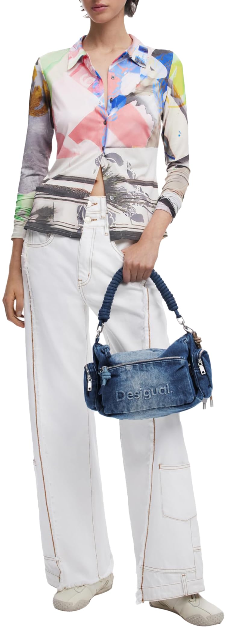 Desigual BAG_HALF LOGO, 5053 DENIM MEDIUM WASH, U