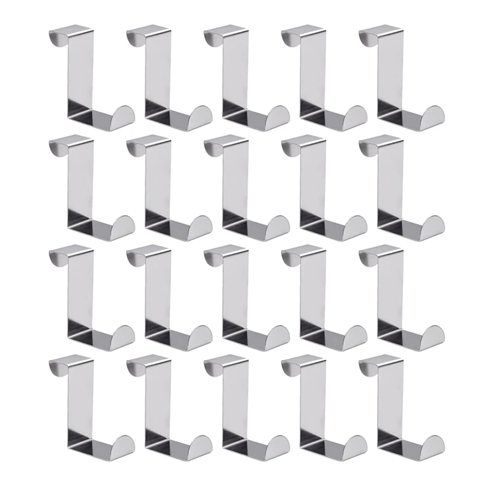 Ganci Appendiabiti 2-20 pezzi Gancio for cassetto in acciaio inox reversibile sopra la porta dell'armadio Porta asciugamani gancio for cucina da ufficio per bagno o cucina(20pcs)