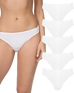 Nur Die Pack of 5 Mini Briefs Multicoloured Cotton Stretch Underwear Underpants Basic Multipack Women