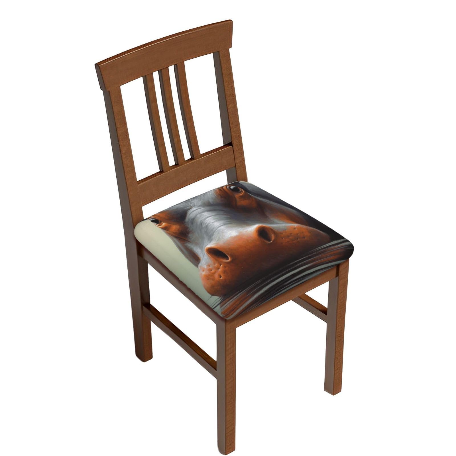 FodPand Hippo Square Stool Covers Six Piece, Stretch Removable Square Bar Stool Seat Covers Washable Dustproof Stool Cushion Slipcover Soft Milk Silk Bar Chair Covers with Band