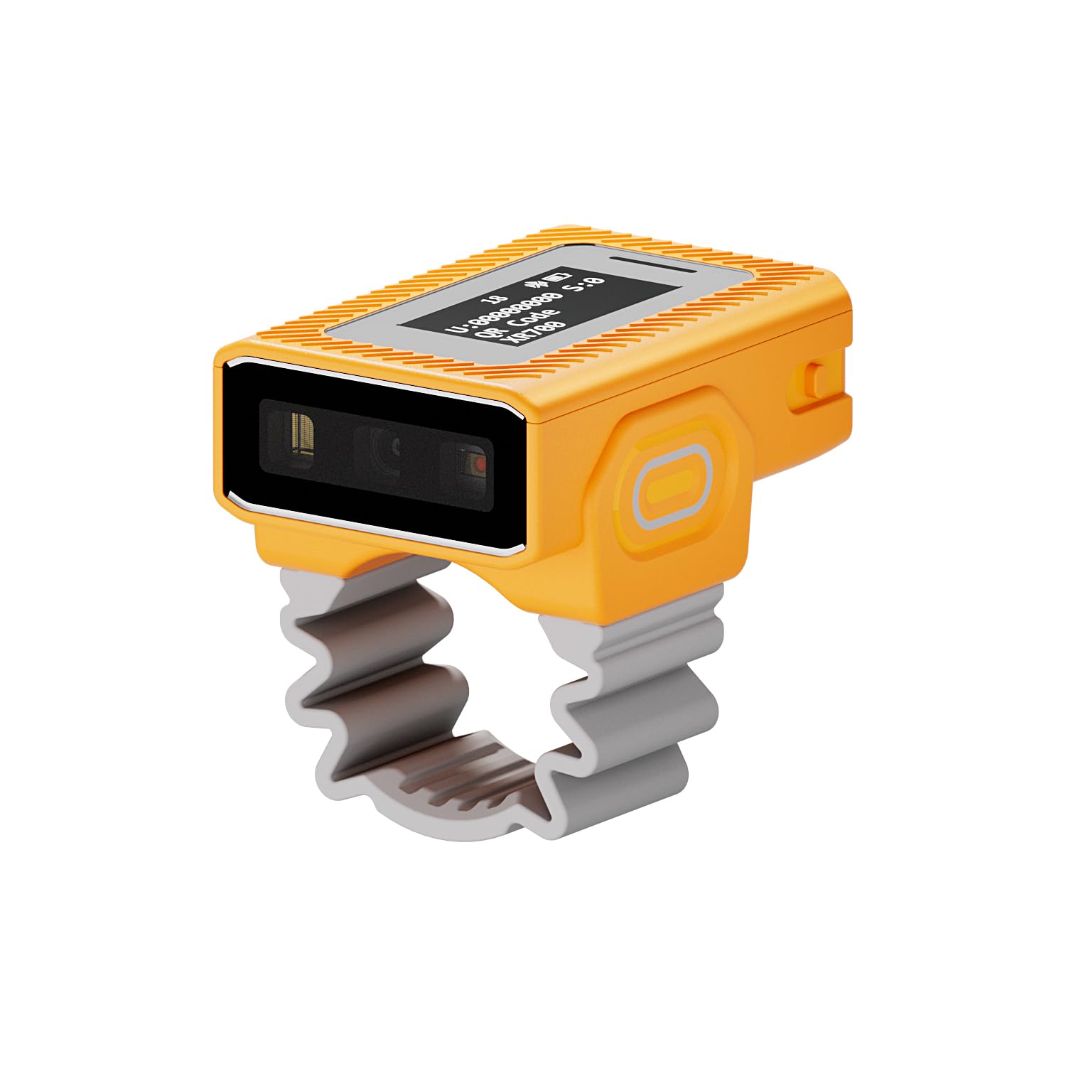 NETUM XR700 Escáner de Código de Barras 2D Portátil con Anillo y Pantalla, Bluetooth, NFC, Resistente al Agua IP68, Lector de Código QR 1D/2D para Almacén y Logística