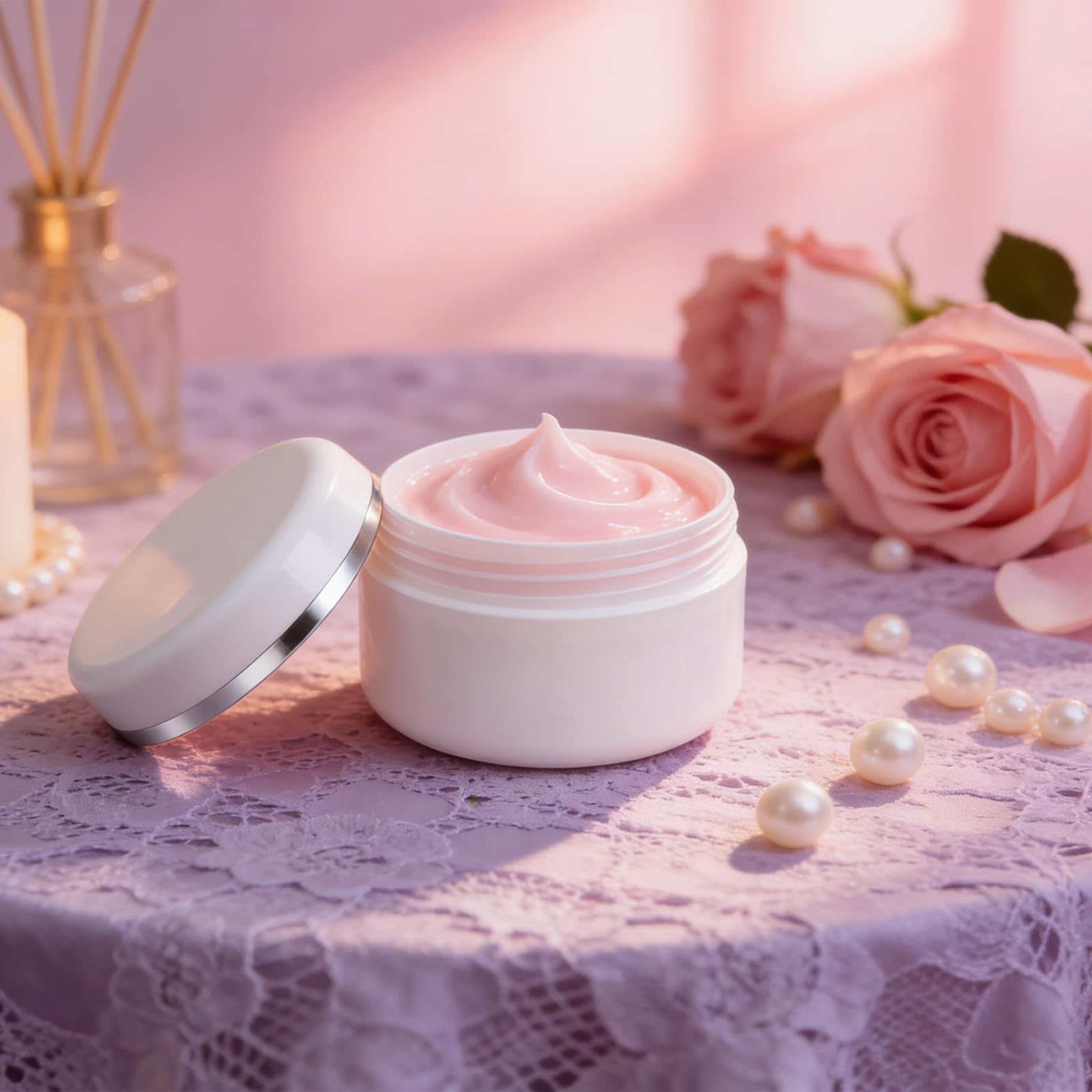 50 barattoli per campioni di cosmetici, 50 g, in plastica, ricaricabili, vuoti, con coperchi a cupola argentati, per articoli da toeletta, trucco, creme di bellezza
