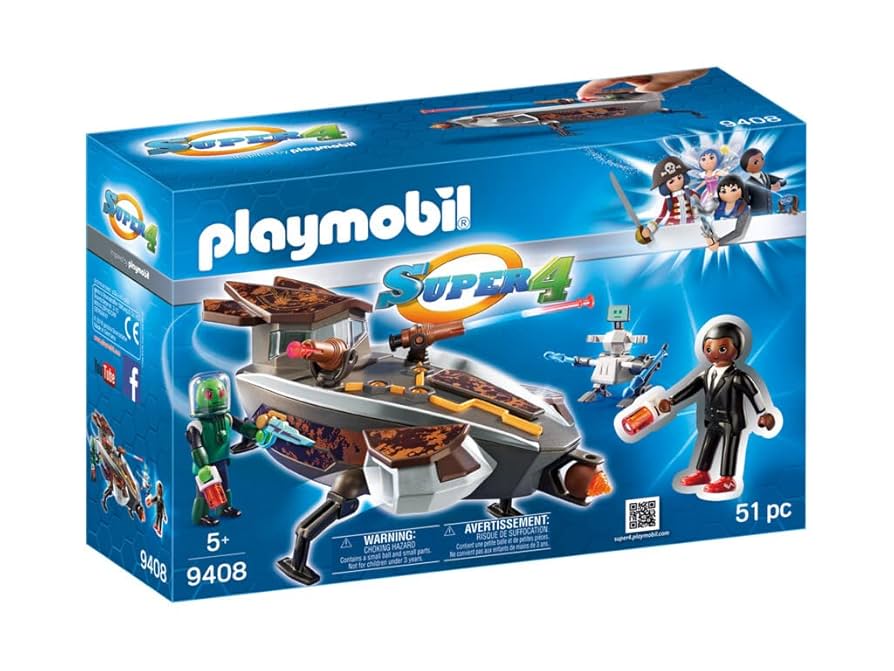 Amazon.com: Playmobil 9408 Veicolo spaziale Con Agent Gene