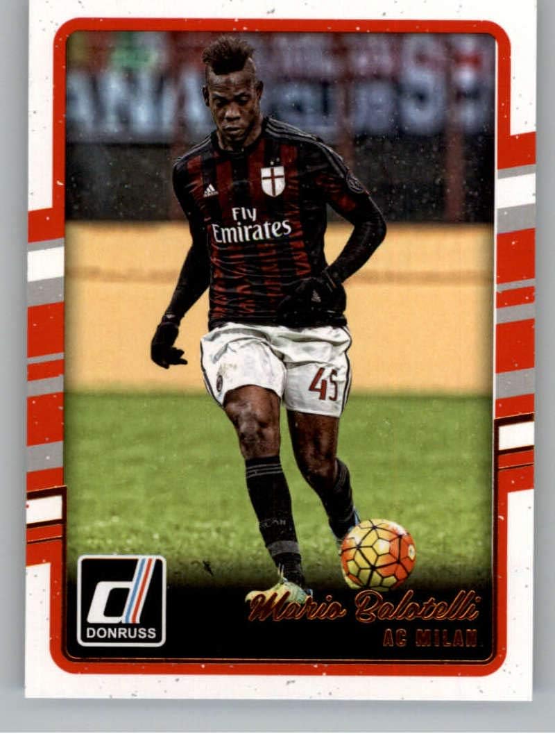 2016-17 Donruss Soccer #7 Mario Balotelli AC Milan Official Futbol Trading Card From Panini America