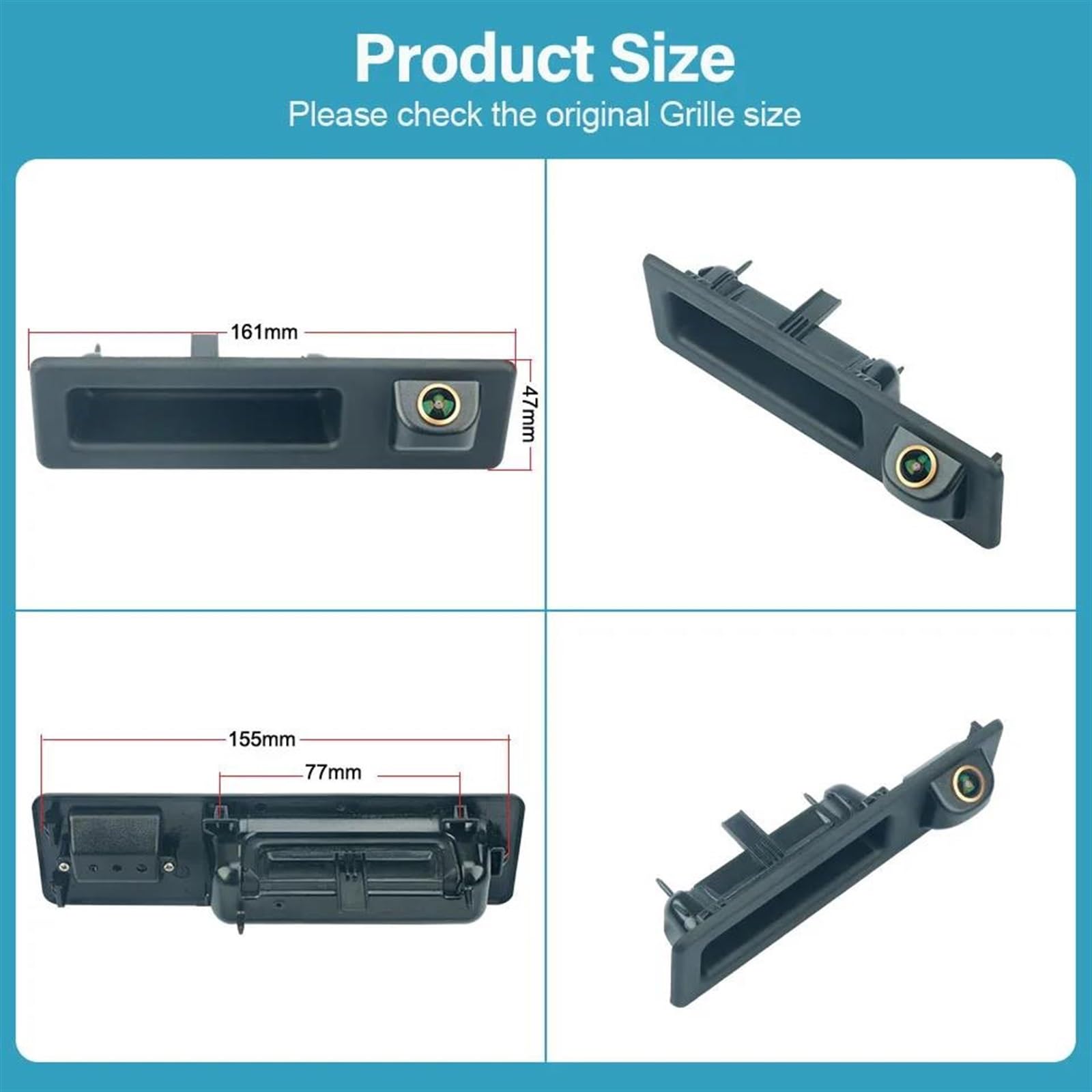 Telecamera Retromarcia HD Per BMW Serie 3, 5, X1, X3, X5, X6 - 170° AHD, Impermeabile IP68, Sostituzione Diretta - 9