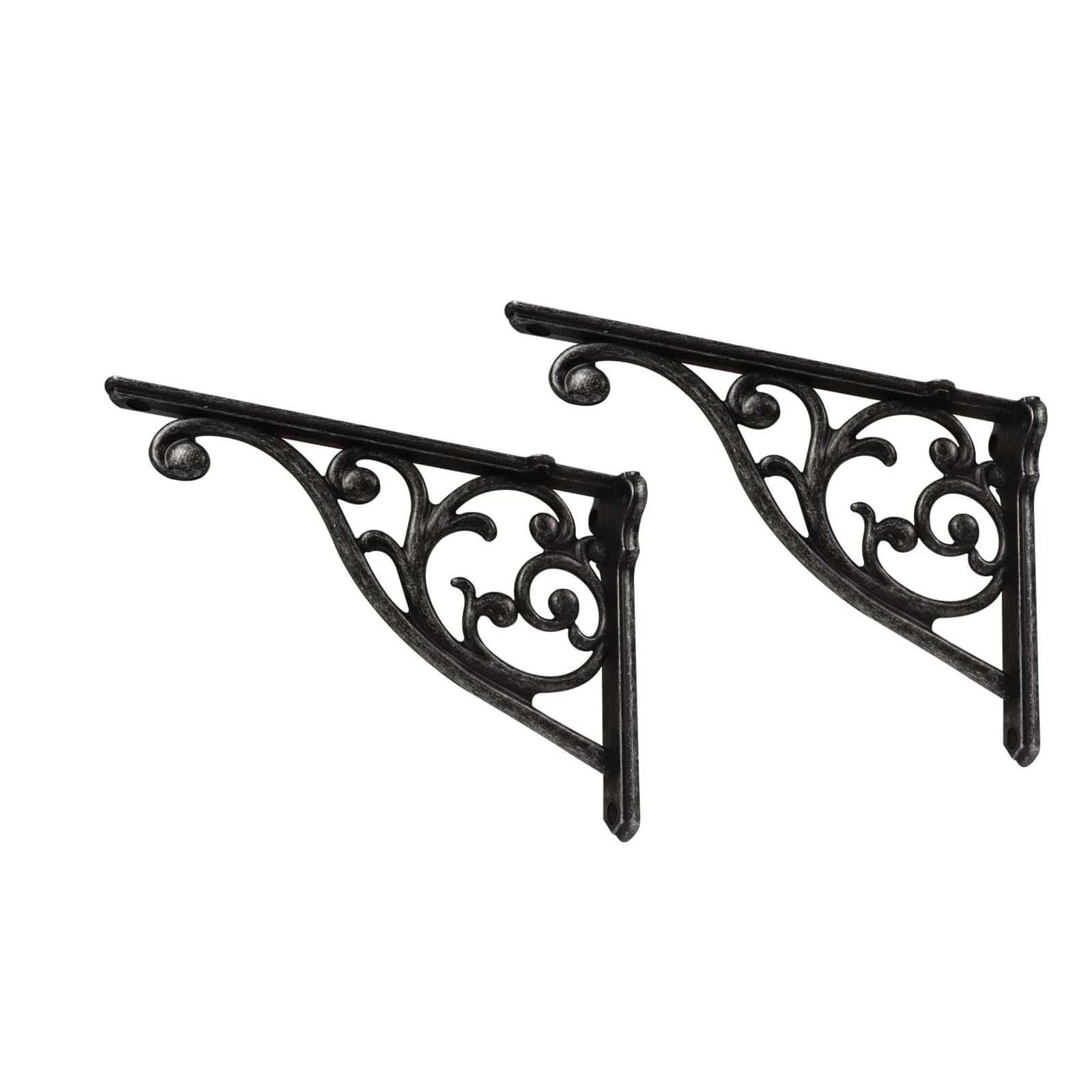 KHTUMEWARE-SB Antique Iron Shelf Brackets 2-Pack in Antique Iron — KHTUMEWARE