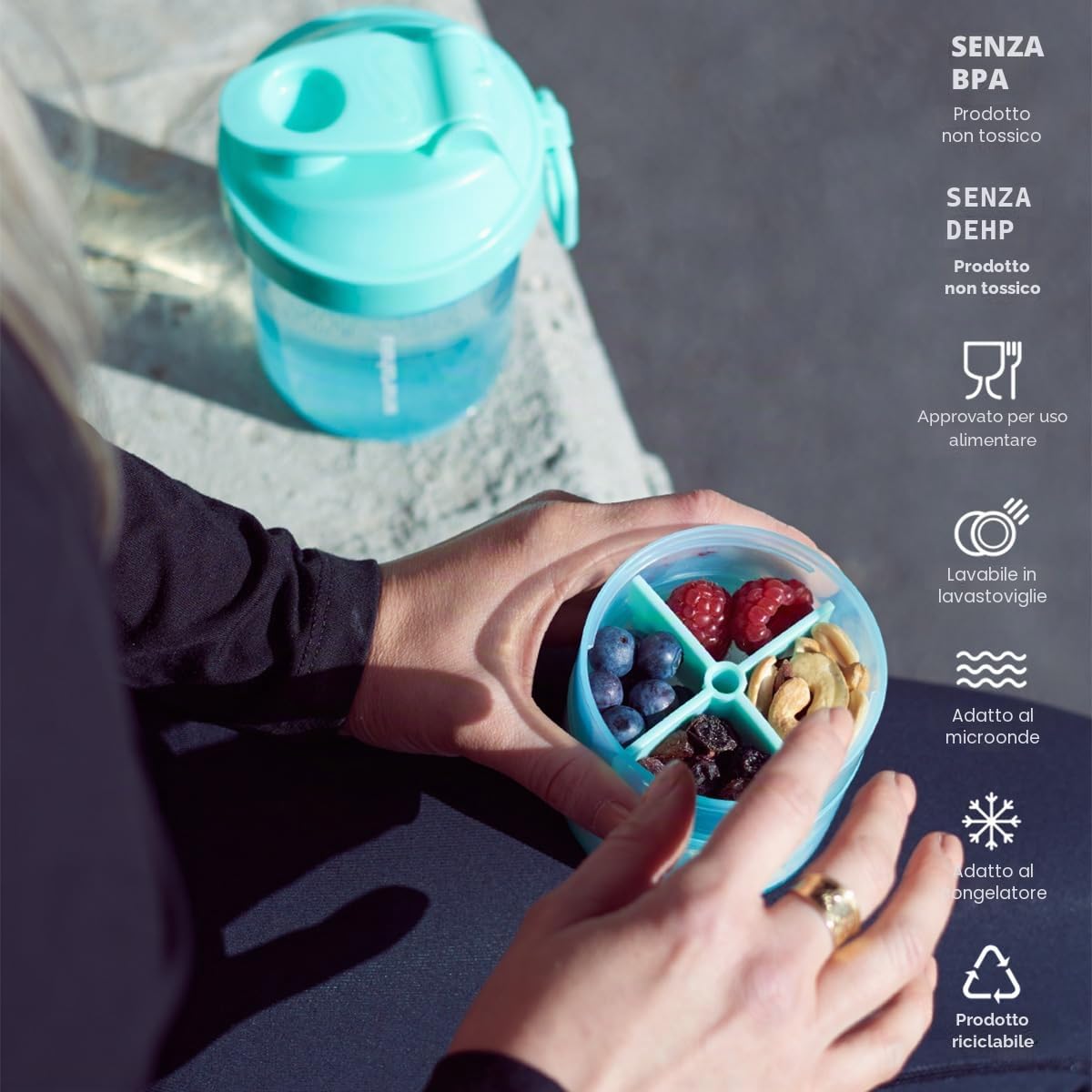 SmartShake Original2Go, Gunsmoke Black - 600 ml.