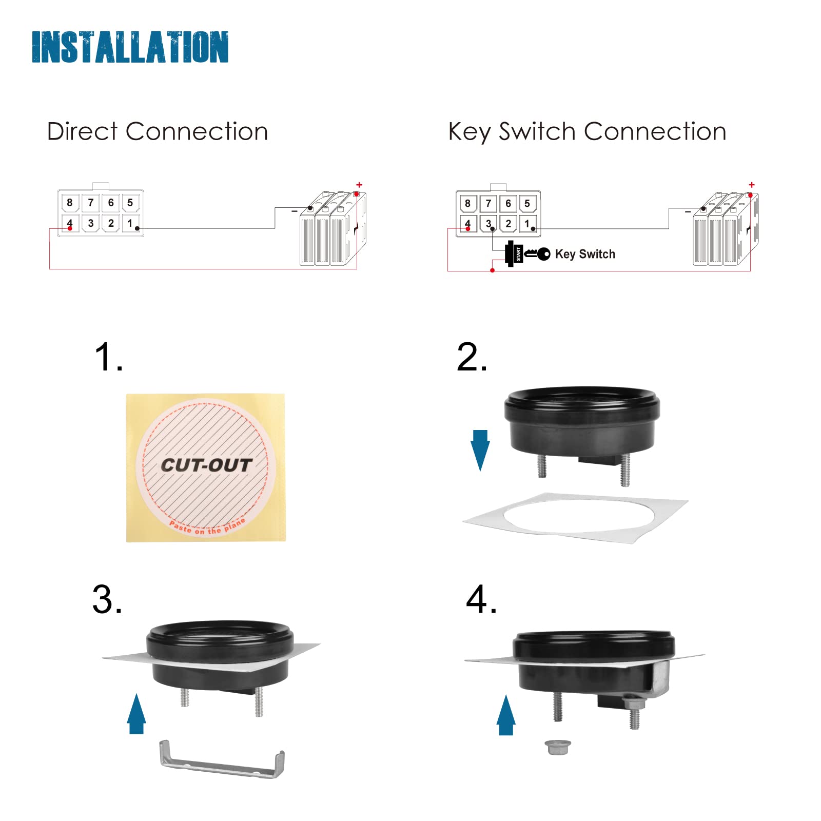 Runleader da 12V a 48V indicatore della Batteria LED Bluetooth, Registrazione delle Ore di Funzionamento per Piombo Acid Trojan Gel di Litio AGM LiFePO4 Batteria