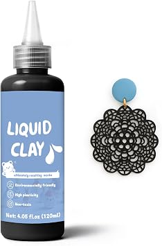 120ml Black Liquid Polymer Clay, Liquid Clay for Polymer Bake | Very Suitable for DIY Decorations, Jewelry, Toys, Household Items, Great for All Artists