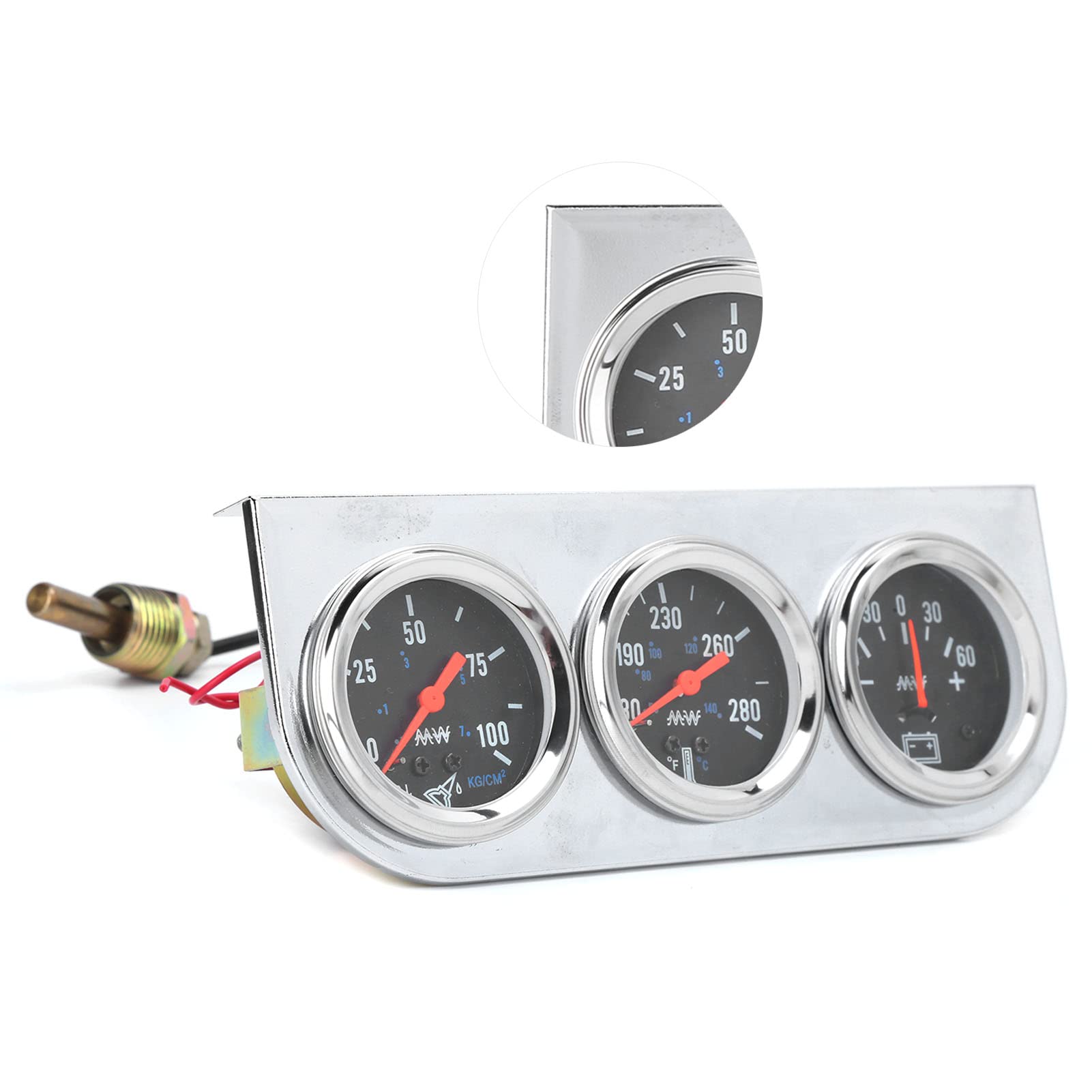 Triple Jauge Universelle Ensemble 3-en-1 Température de Température de Température D'huile Memaire D'ampli pour Voitures Camion 12V