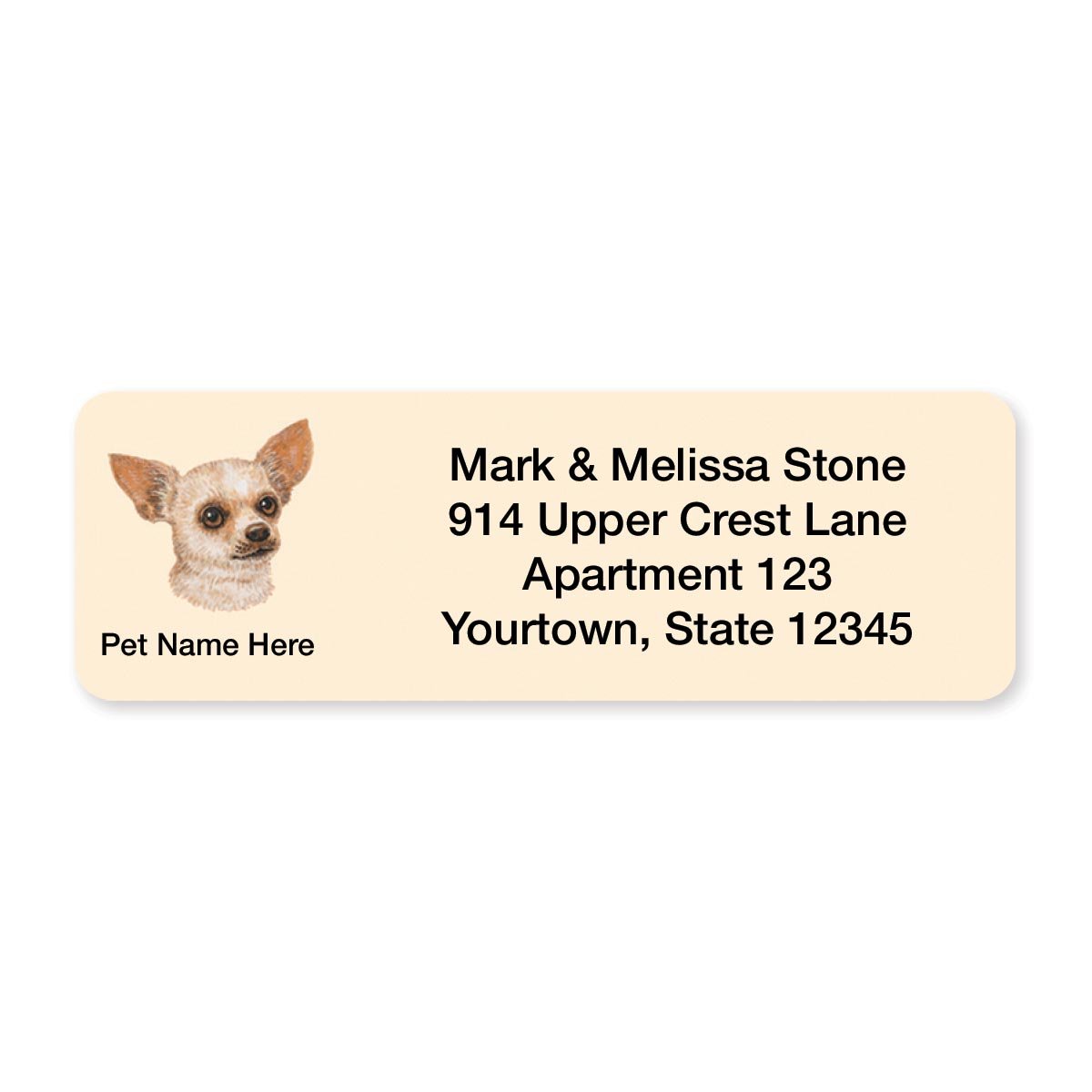 Chihuahua Set of 215 Sheeted Address Labels