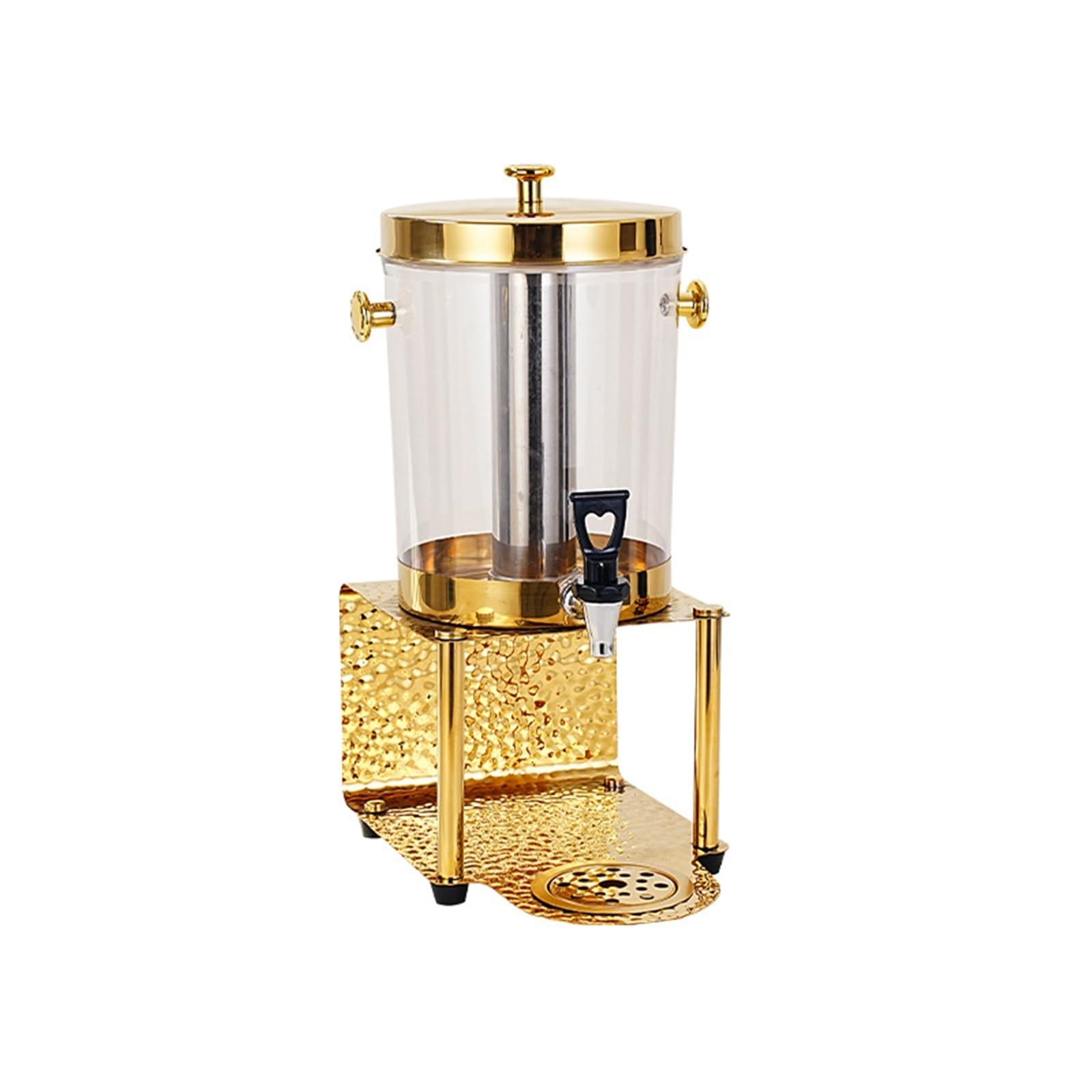 ASerZenith Juice Dispenser Clear Drink 8L Plastic Beverage Comes With Stand Spigot Ice Cone Large Dispenser For Parties Wedding Ice Chamber