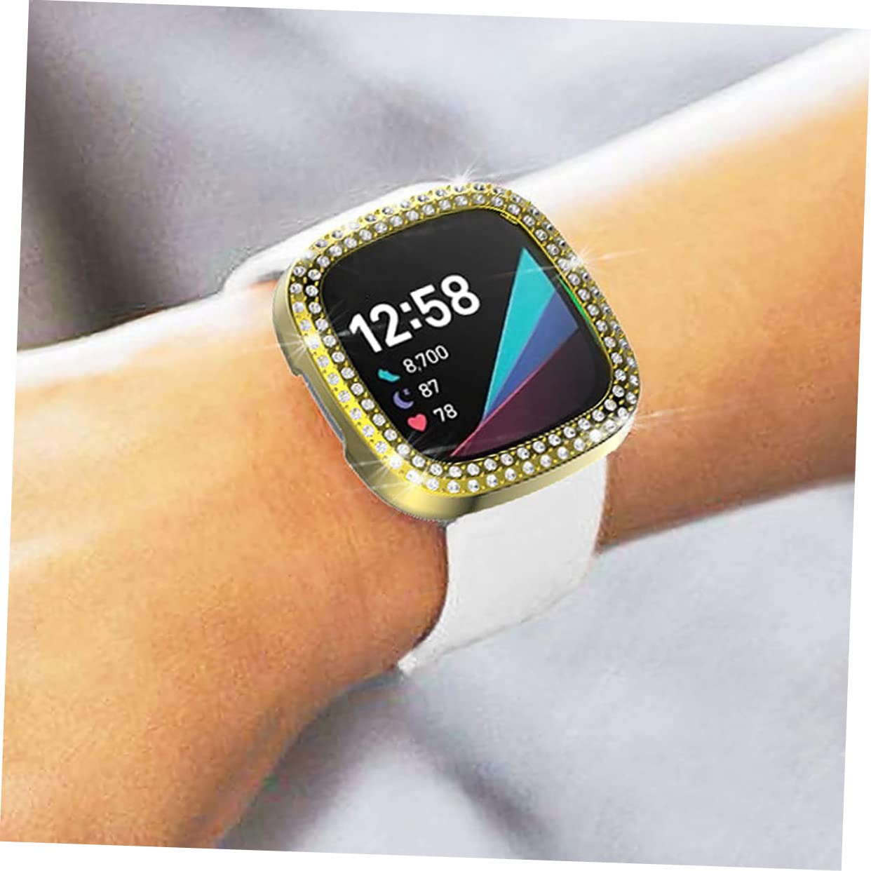 Hemobllo Lot De 2 Étuis De Montre Connectée en TPU avec Strass Design De Facile À Installer Élégant Et Tendance 7 Pièces X 2