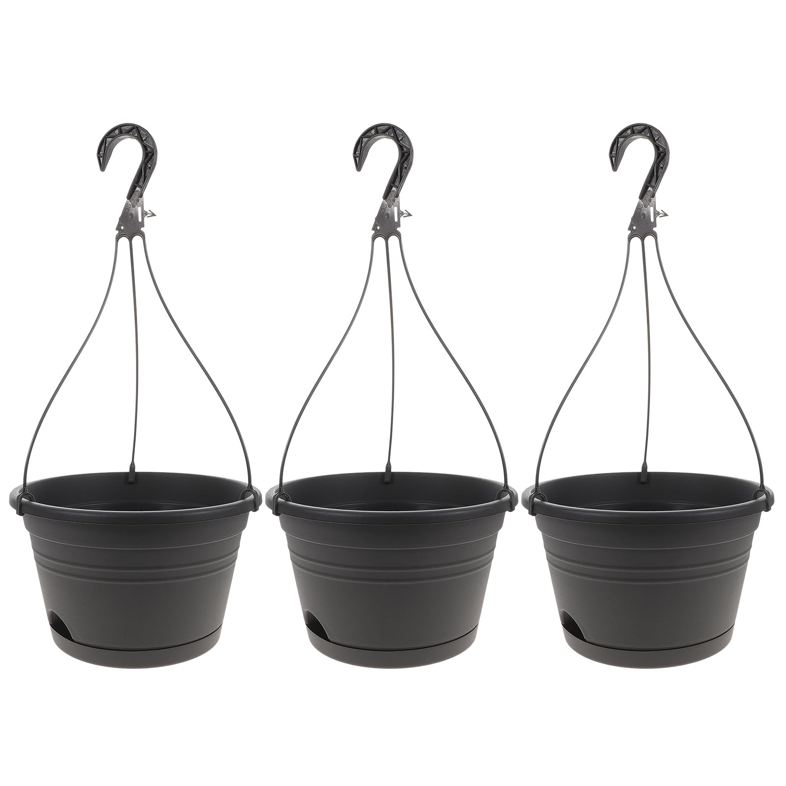 Cabilock 3 Stücke Blumenampel Pflanzampel Hängeampeln Hängender Blumentopf mit Haken Hängepflanztopf Pflanztopf Blumenkasten zum Aufhängen für Innen Außen Garten Balkon Terrasse
