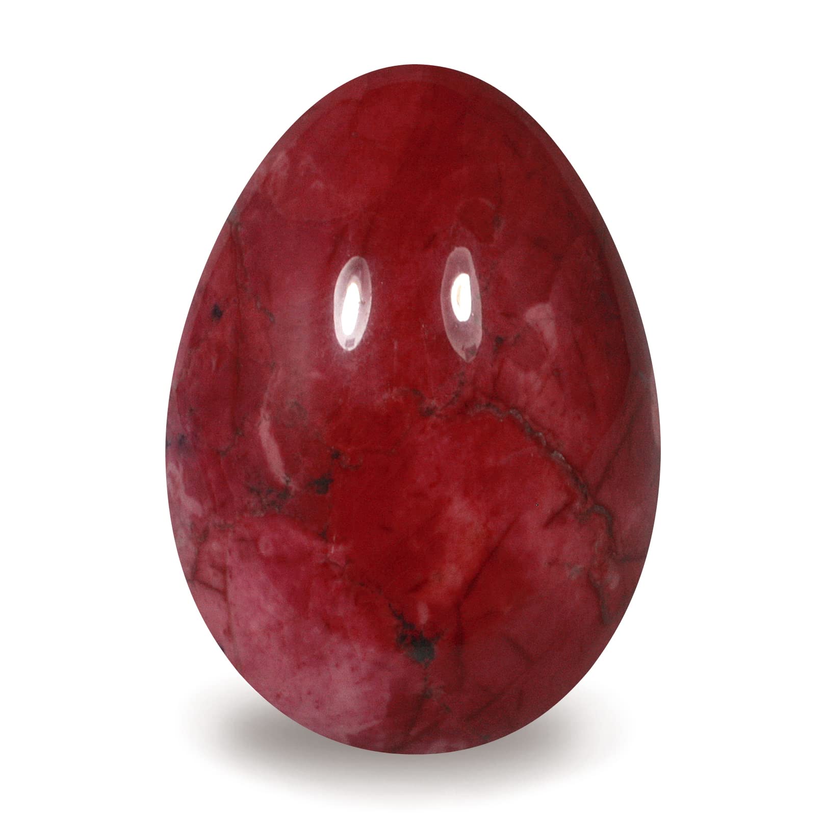 Red Howlite Crystal Egg ~48mm