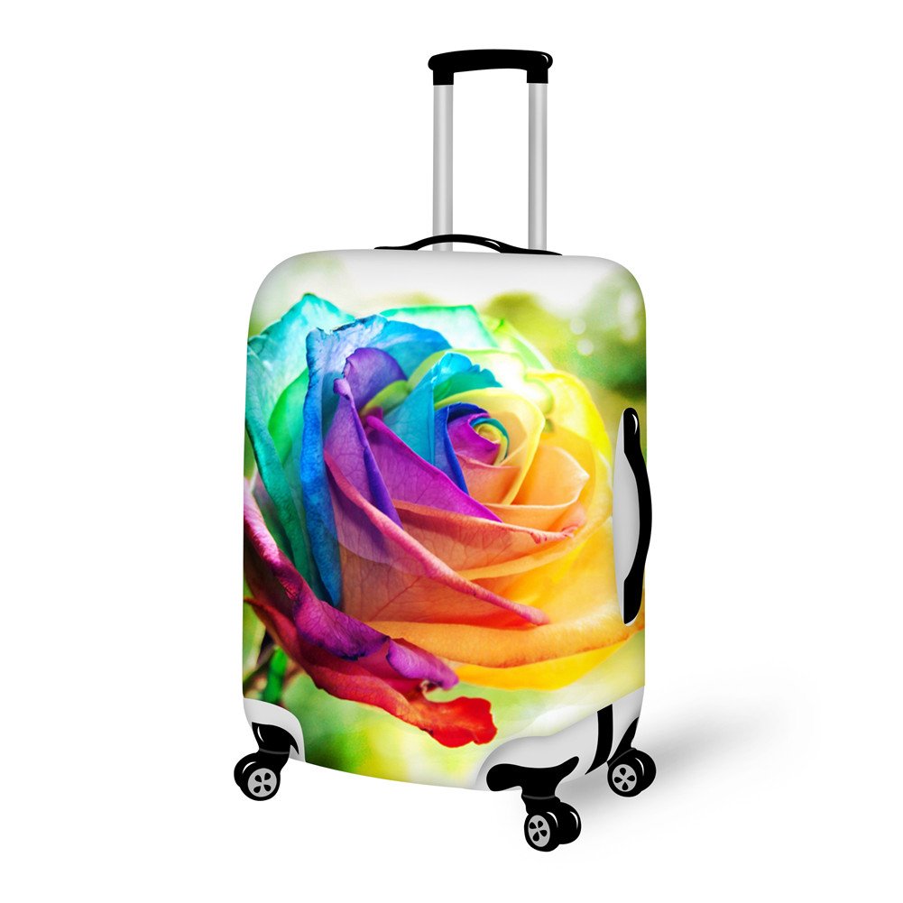 Coloranimal - Copri bagagli con motivo floreale, per valigia da 18 a 76 cm