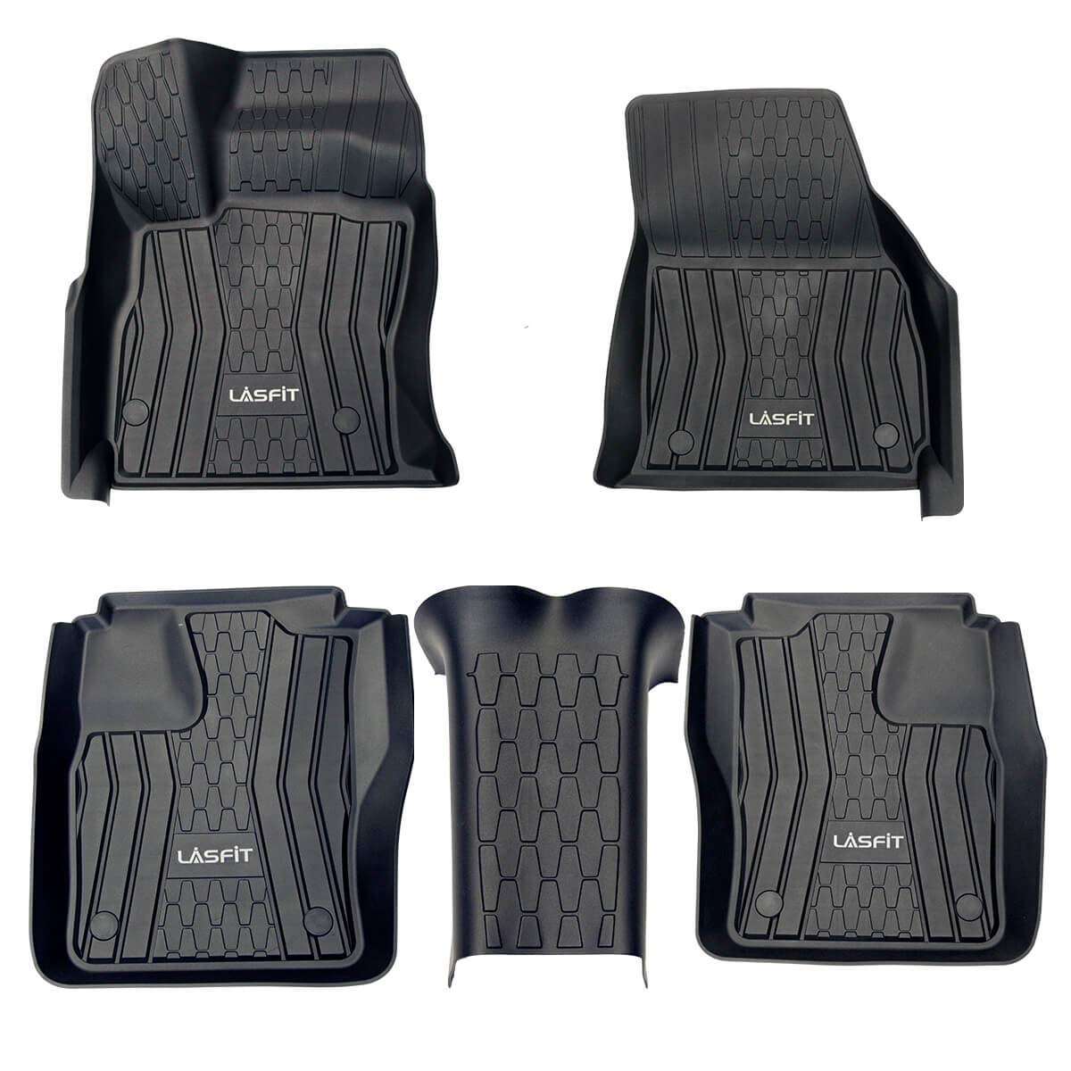 LASFITFloor Mats Fit for Lincoln Continental 2020 2019 2018 2017, All Weather Floor Liner TPE Custom Fit Car Mats for Lincoln Continental 1st & 2nd Row Rubber Mats, Black,Tasteless