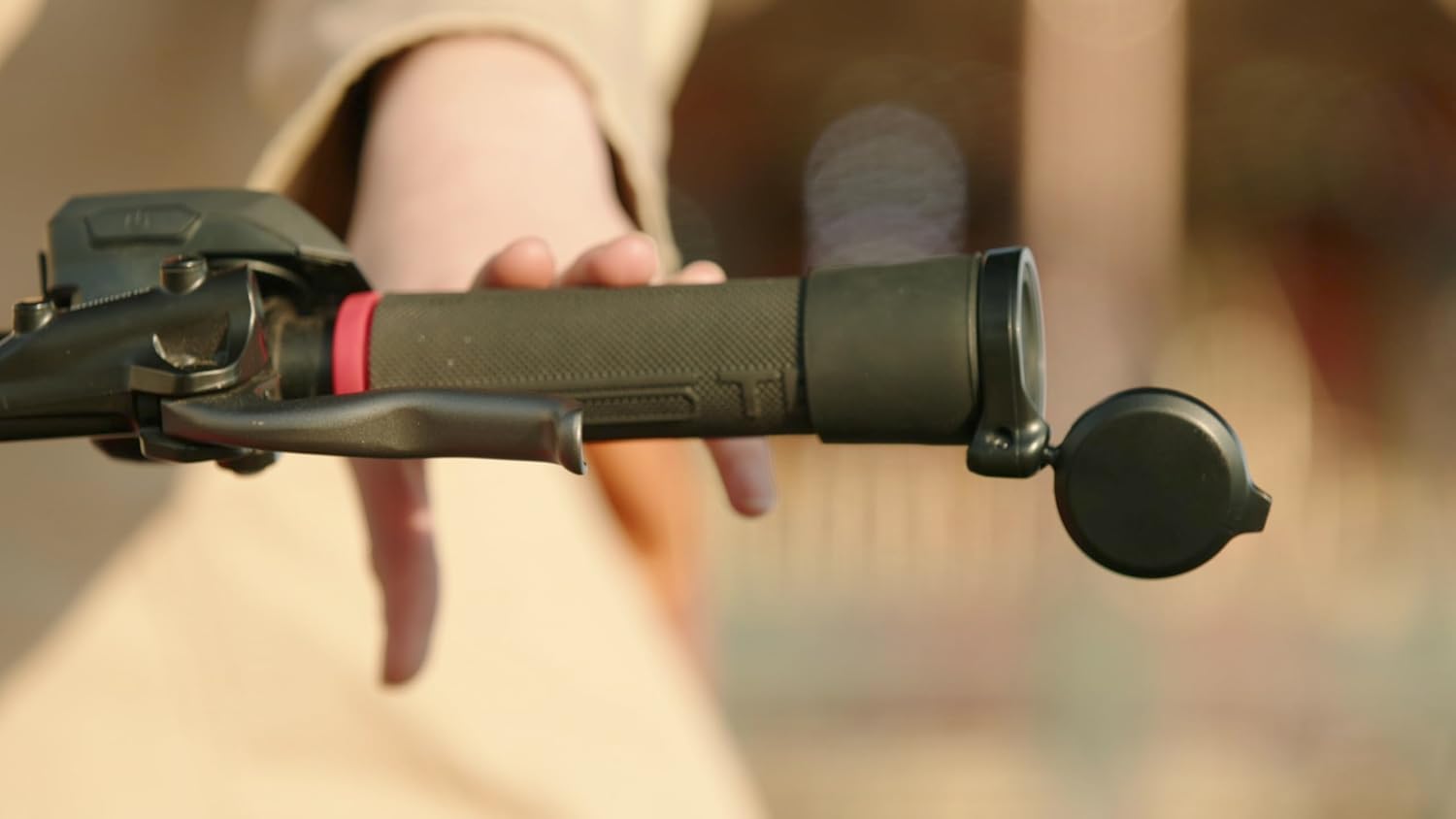 THE BEAM – CORKY Urban – Folding Rear-View Bicycle Mirror for Handlebars, Bike Mirror Handlebar Mount – Mini Lens with Wide View and 360-degree Rotation