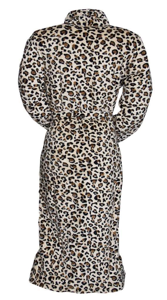 Badrock Tiger Bademantel mit Namen Bestickt - Fleece - Tierdruck - Herren und Damen - Morgenmantel mit Stickerei personalisiert - Panther Panter