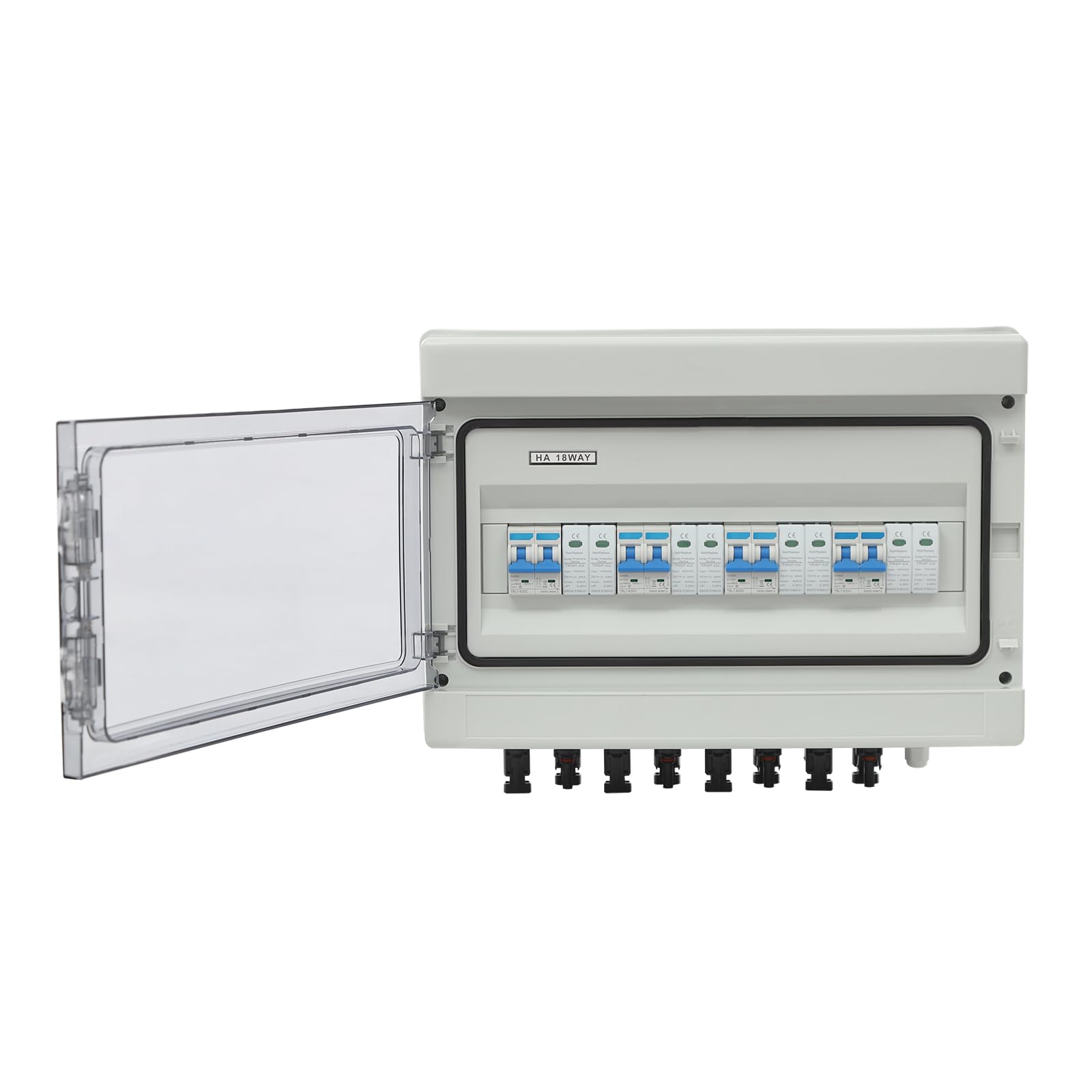 Überspannungsschutz PV, PV DC 1000V -40A Trennschalter PV Anlage 4 String (4 in 4 out), DC-Solaranschlusskasten IP65 Wasserdicht für Wohnmobile Off-Grid Systeme