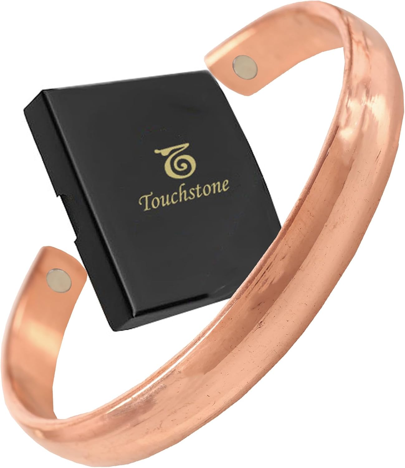 Touchstone Copper bracelet Tibetan style. Hand forged with solid and high gauge pure copper. Elegant minimalistic design.