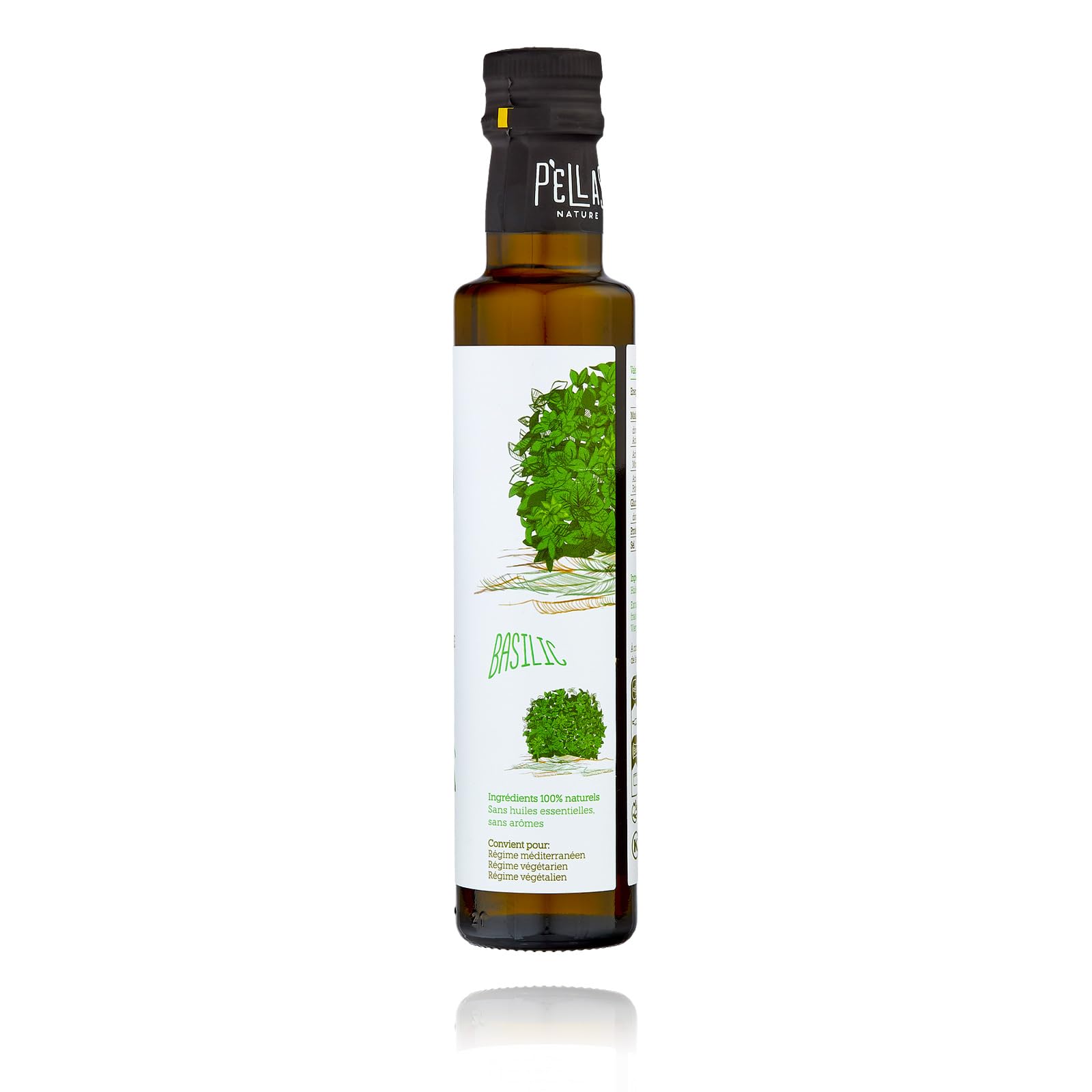 Pellas Nature Huile d'Olive Extra Vierge au Basilic - Huile d'Olive Pressée à Froid, Produit Primé de Grèce, OK-Kosher, Sans Additifs, Bouteille de 250ml - 3