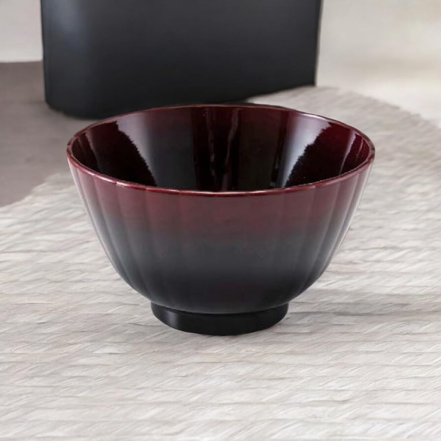 J-kitchens 6-188-12 Miso Soup Bowl, 5.2 inches (133 mm), Flower, Your Favorite Bowl, Vermilion Blur, Made in Japan