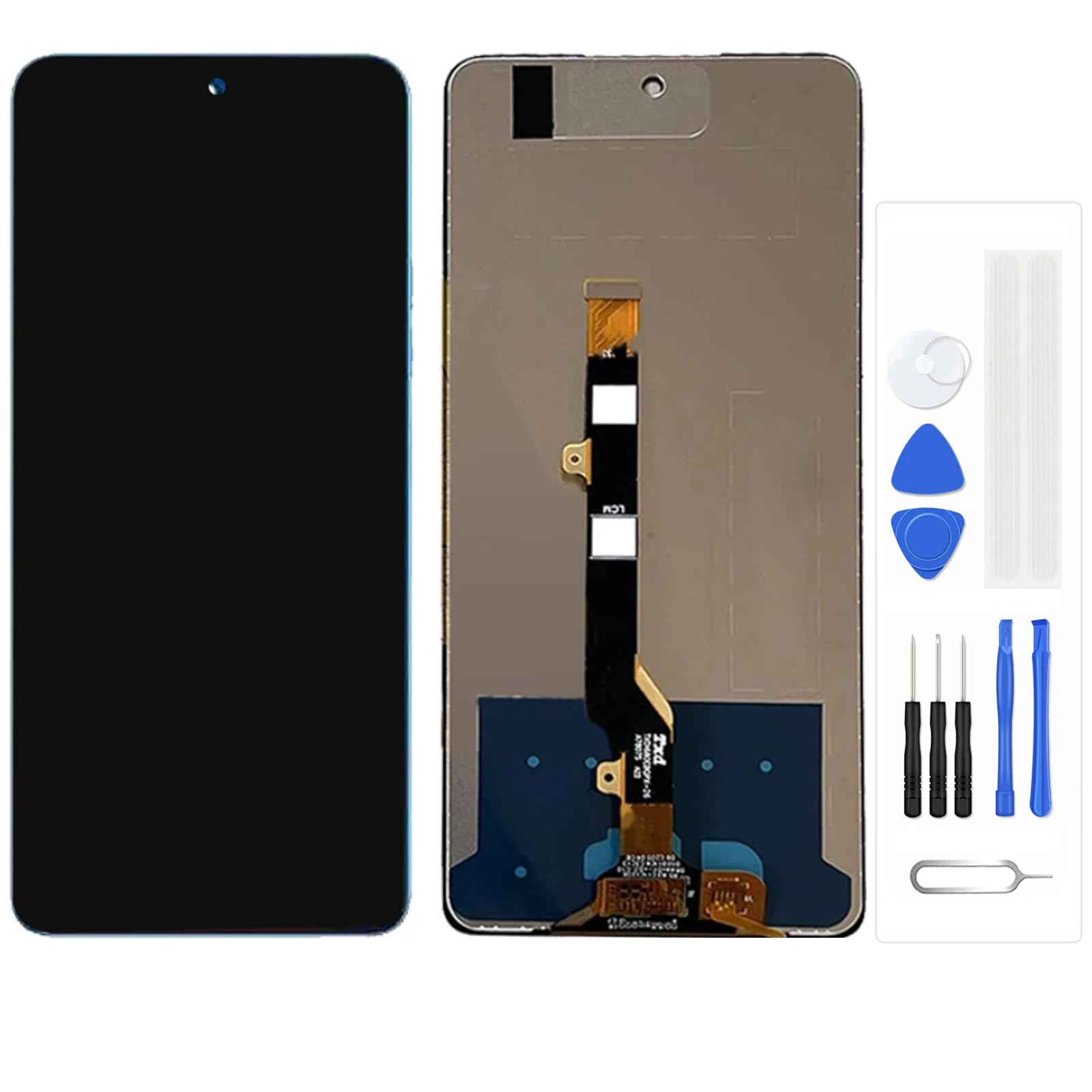 Generisch LCD Display für Tecno Pova 5 Pova5 LH7n Ersatz Display LCD Touchscreen Digitizer Bildschirm Glas (Schwarz)
