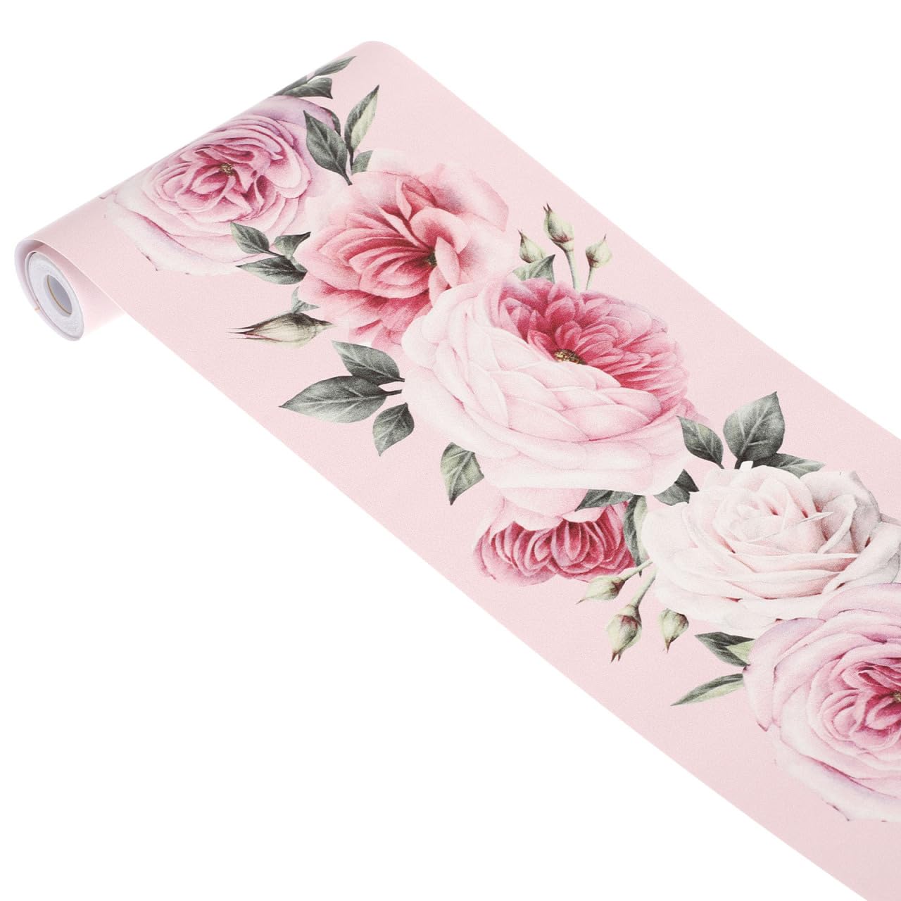jojofuny Waterproof Floral Wallpaper Border Sticker Self Adhesive Wall Decal for Bathroom Kitchen Bedroom and Laundry Peel and Stick Border for Home Decor