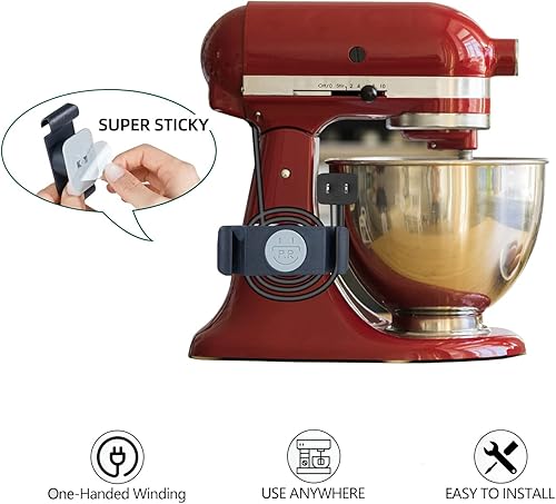 Miniatura 4 de SKXSISM Organizador de cables para electrodomésticos de cocina organizador de cables giratorio 4 piezas de organizador de cables para