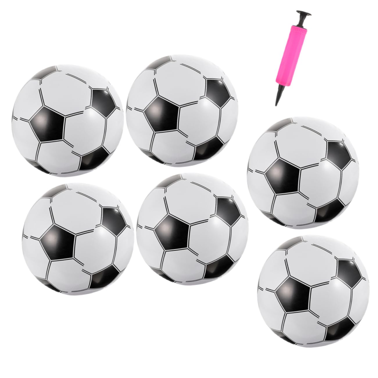 Kisangel 1 Set Inflatable Sports Ball Outdoor Pool Beach with Air Pump Balls for Summer Parties Fun Family Activities and Swimming Pool Games Random Color