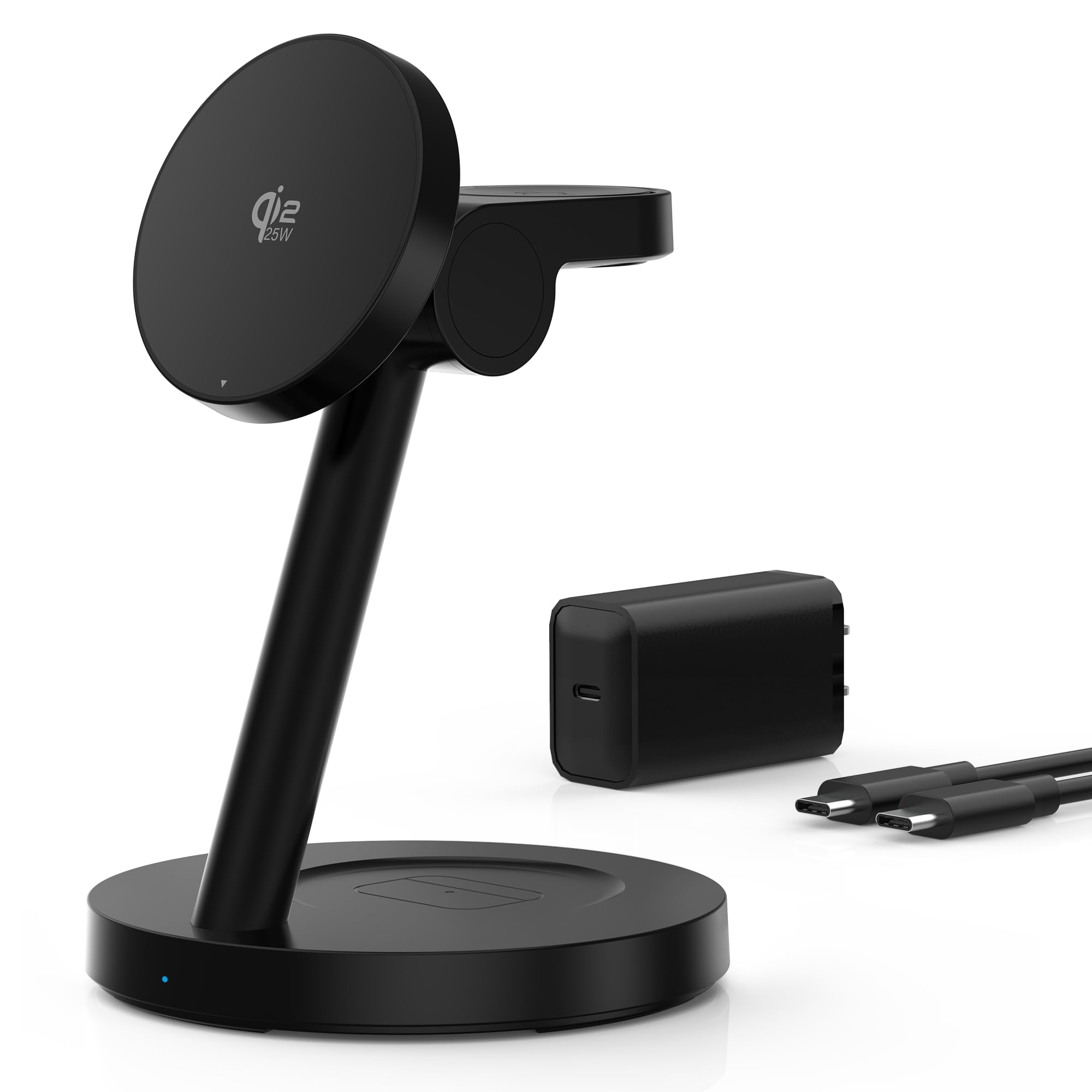 Qi2 Station de charge sans fil 3 en 1 25 W pour iPhone Samsung
